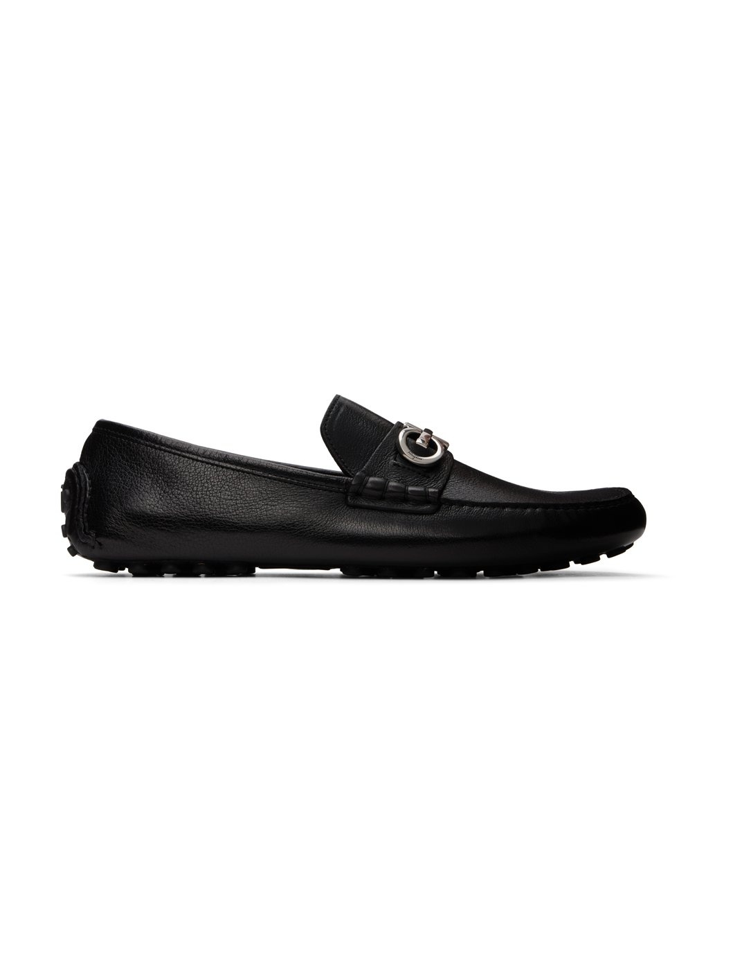Black Gancini Ornament Loafers - 1