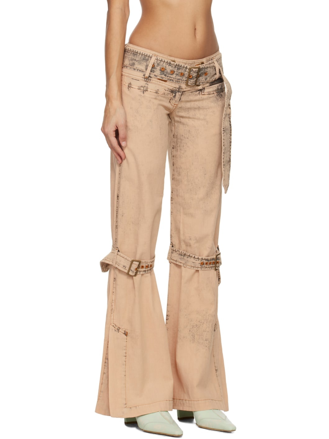 Beige Issa Denim Trousers - 2