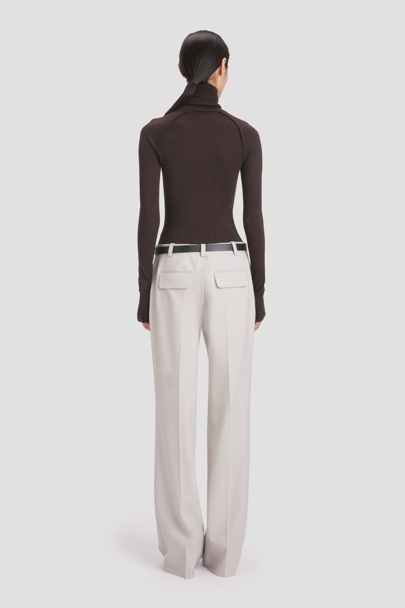 Classic Straight Leg Trouser In Pumice - 5