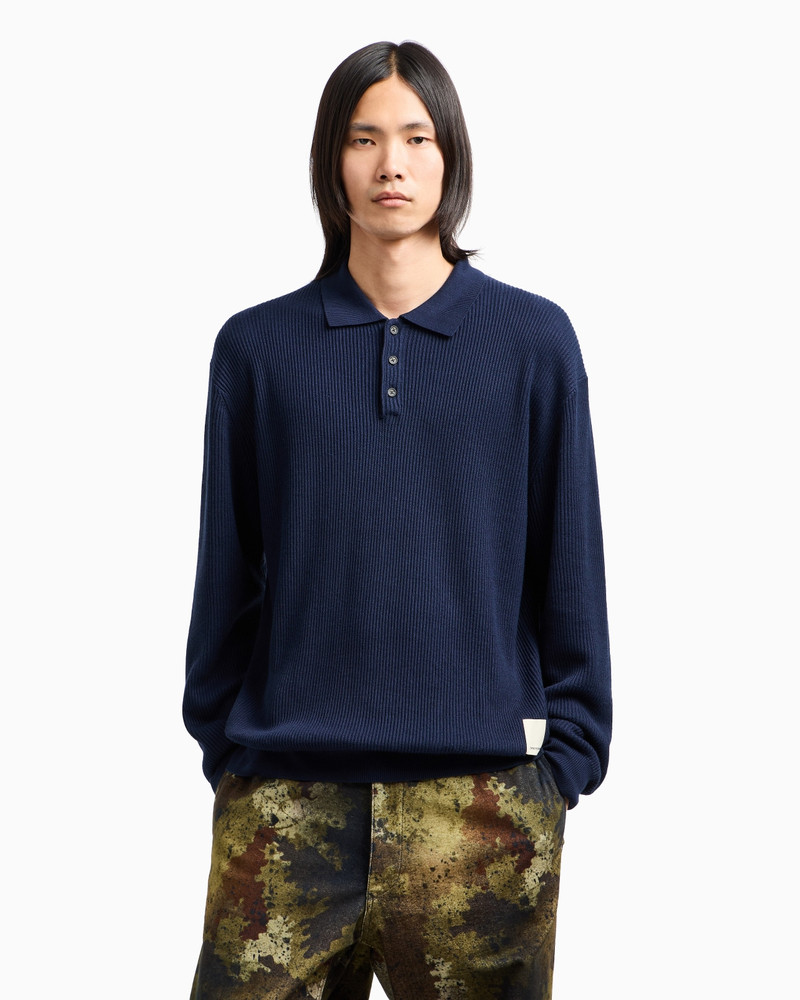EMPORIO ARMANI NEW YORK CAPSULE COLLECTION RIB-KNIT POLO SHIRT outlook