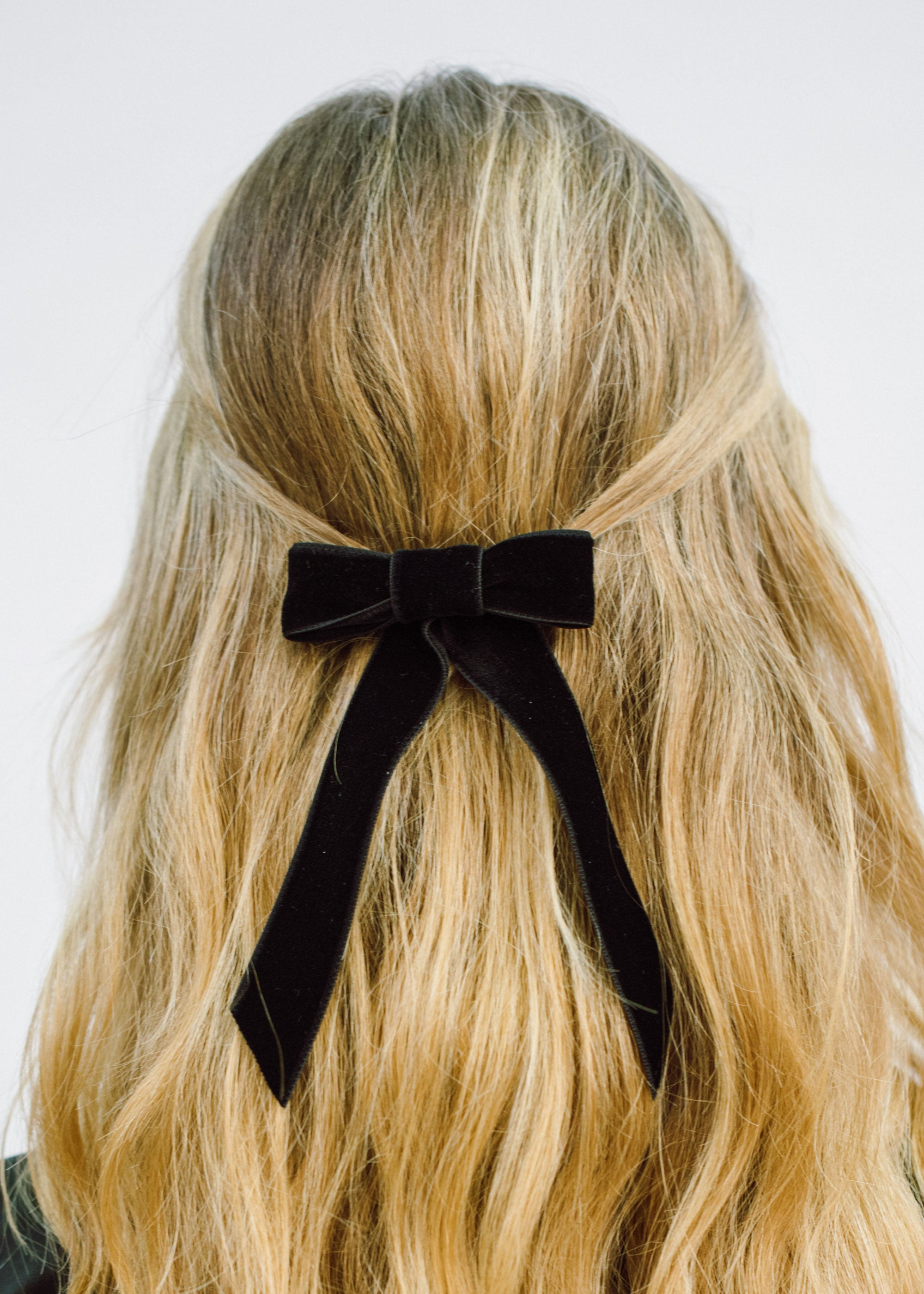 Velvet Bow Barrette - 4