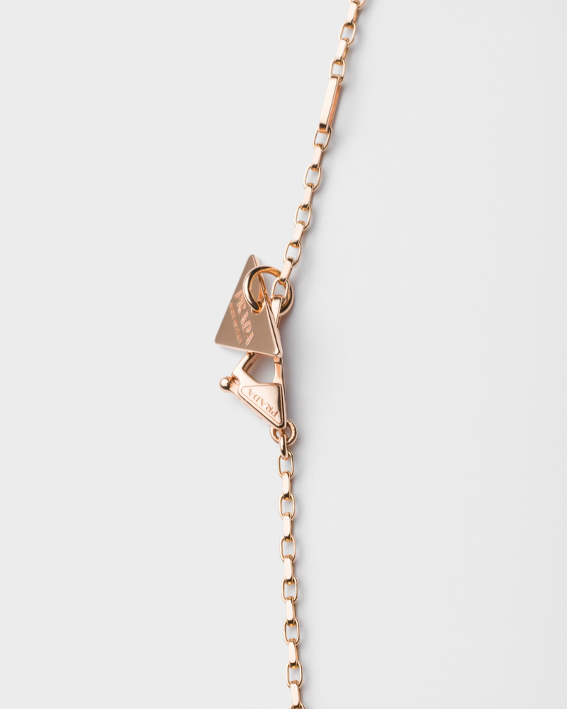 Eternal Gold Nano Heart necklace in pink gold 3