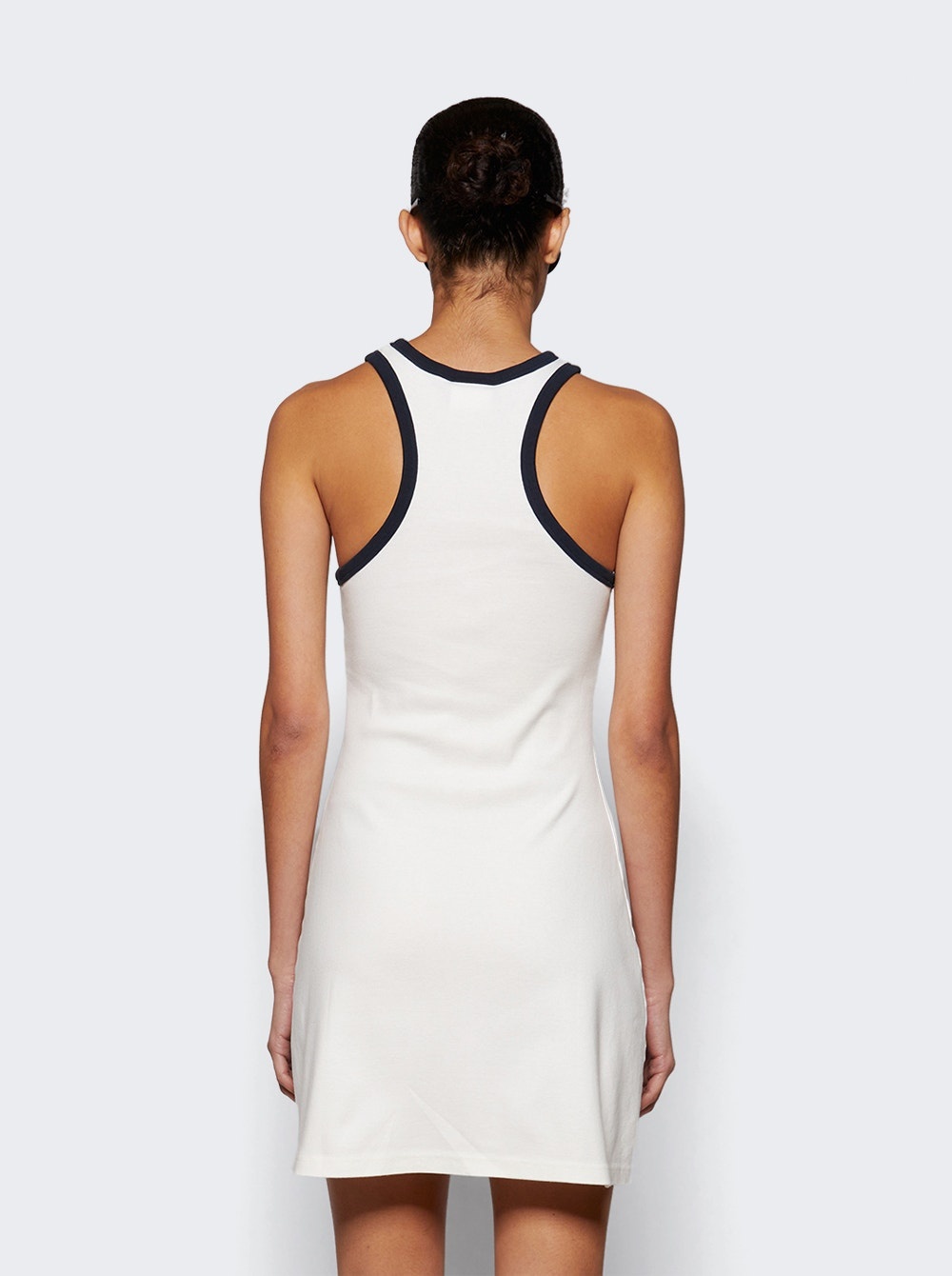 Contrast Scuba Mini Dress Blanc Heritage And Navy - 5