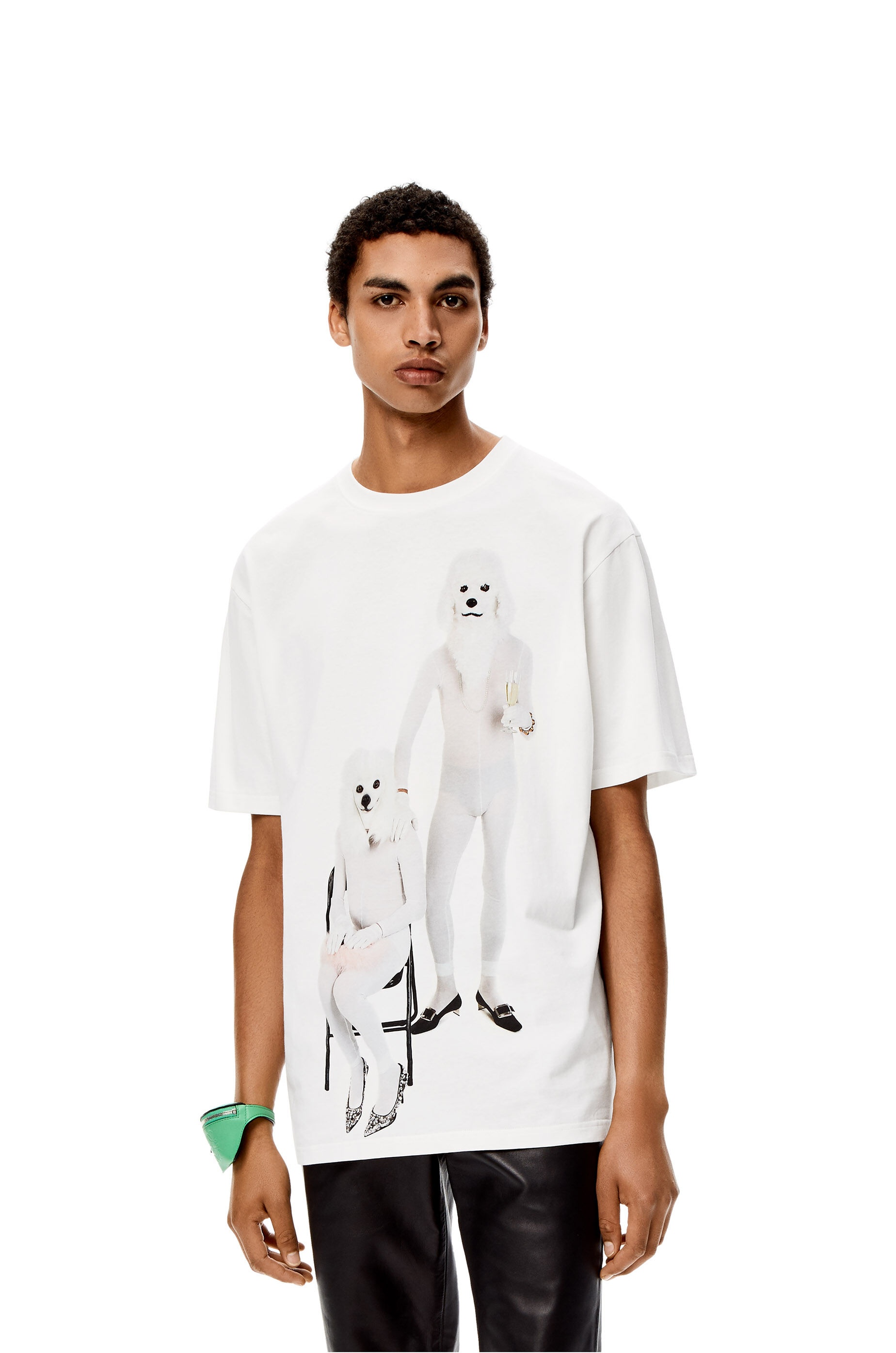 Twin dog print T-shirt in cotton - 3