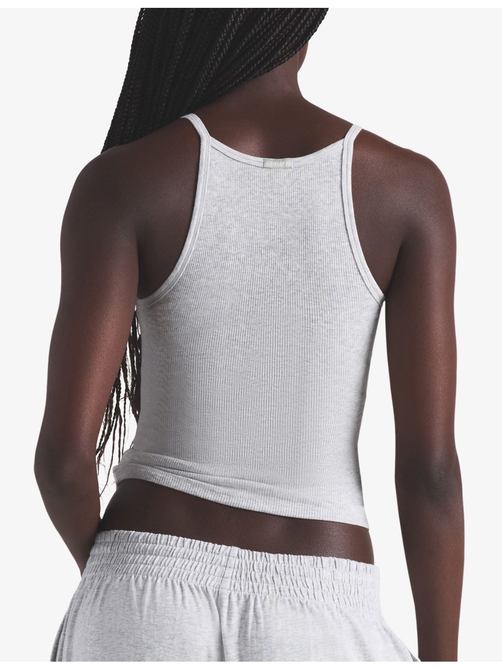 Rib Scoop Long Cotton-Jersey Tank Top - 4