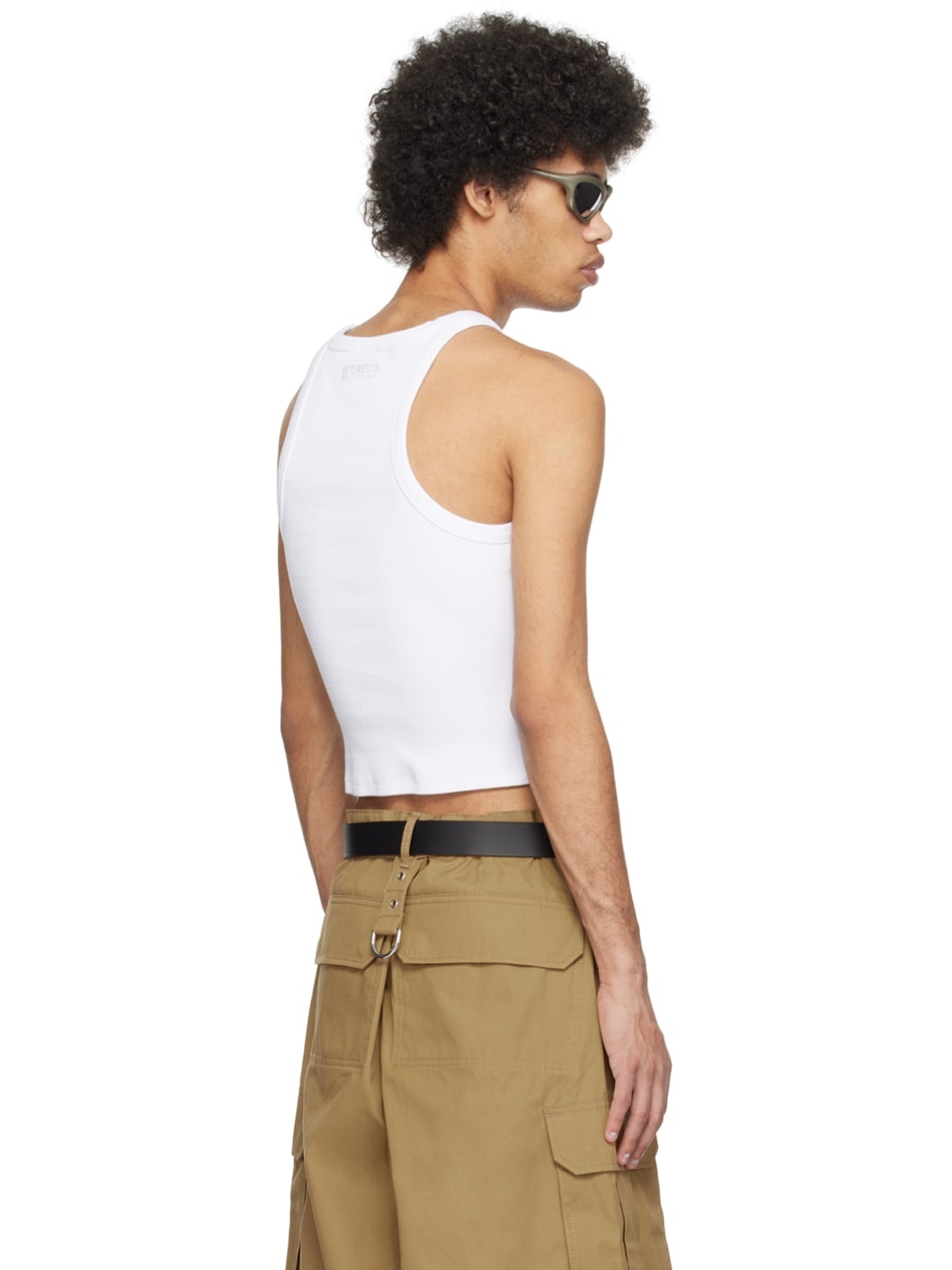 White Embroidered Tank Top - 3