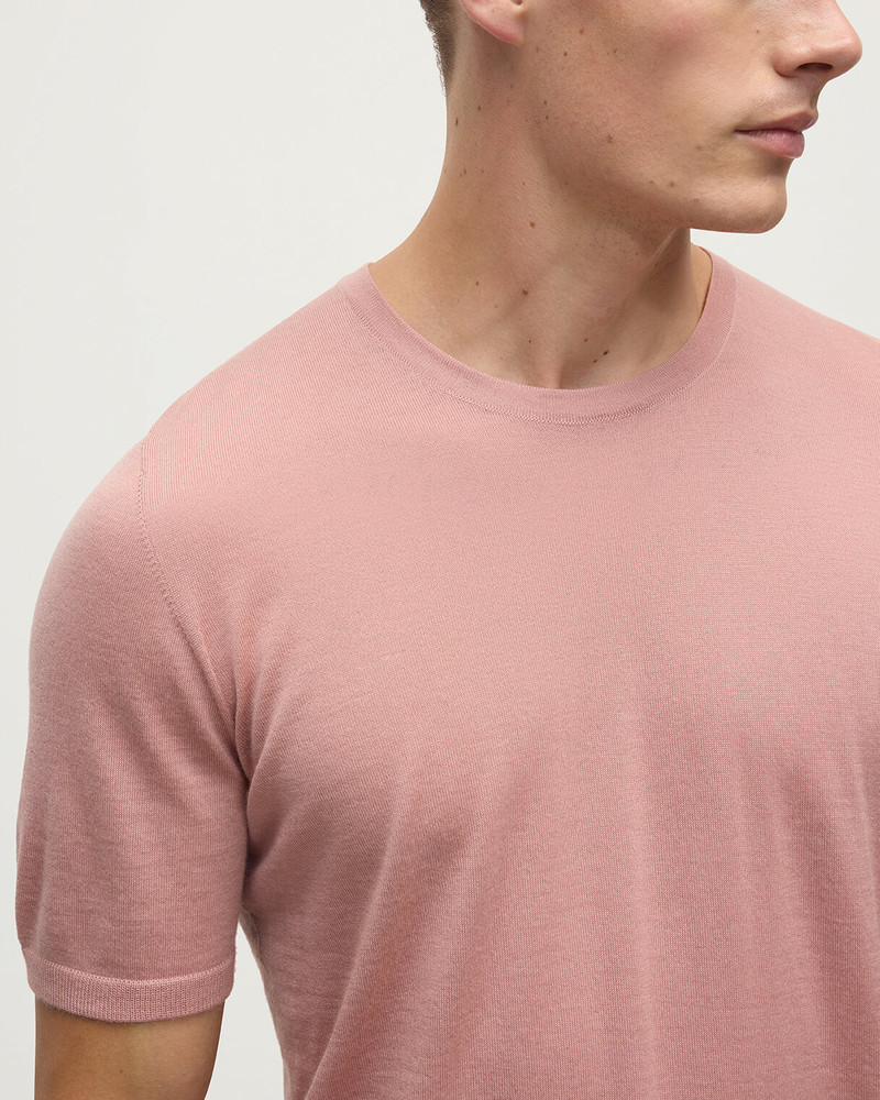 Pink Superfine Cashmere T-Shirt 5