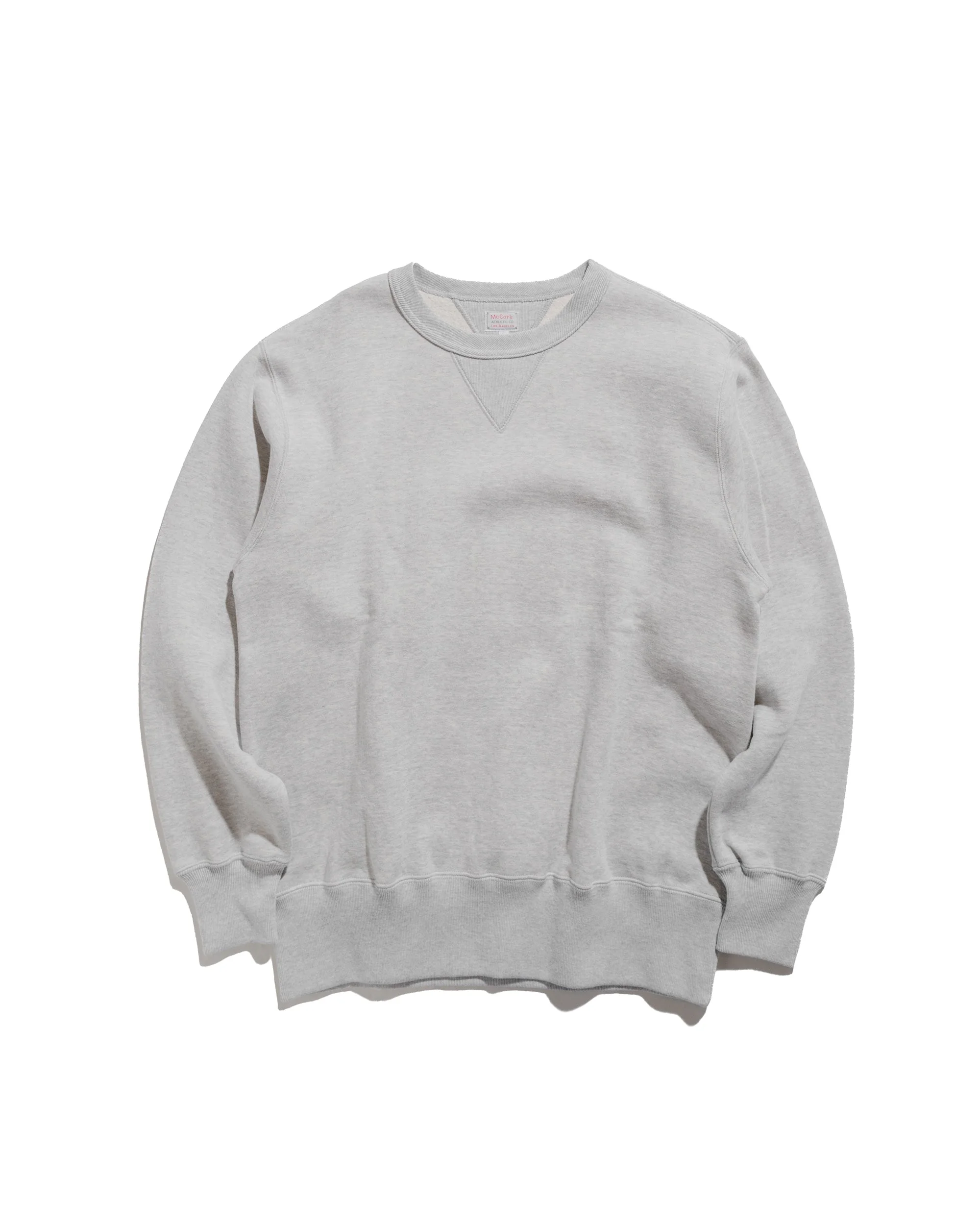 The Real McCoy’s MC24113 10 Oz. Loopwheel Crewneck Sweatshirt Snow Gray - 1