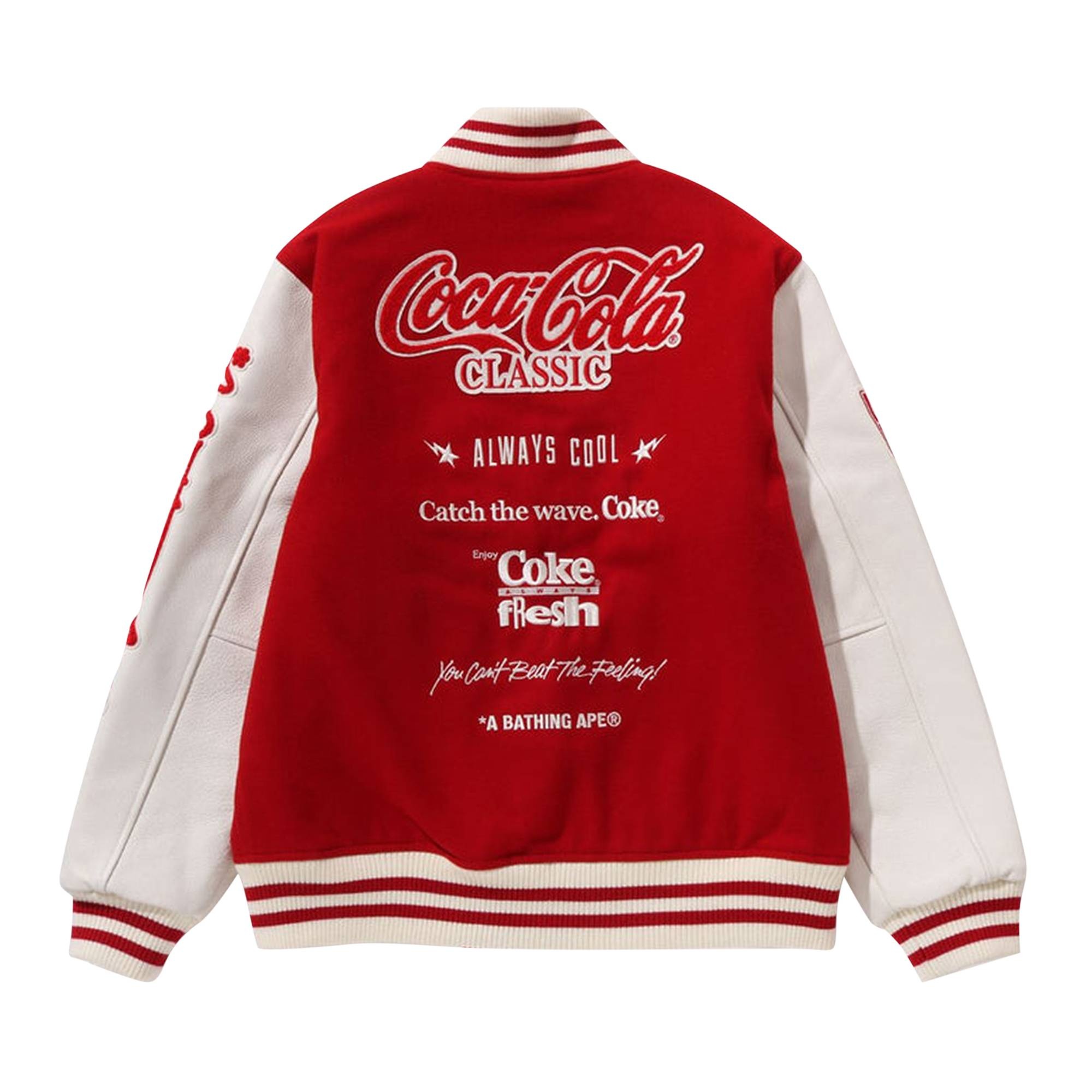 BAPE x Coca-Cola Varsity Jacket 'Red' - 2