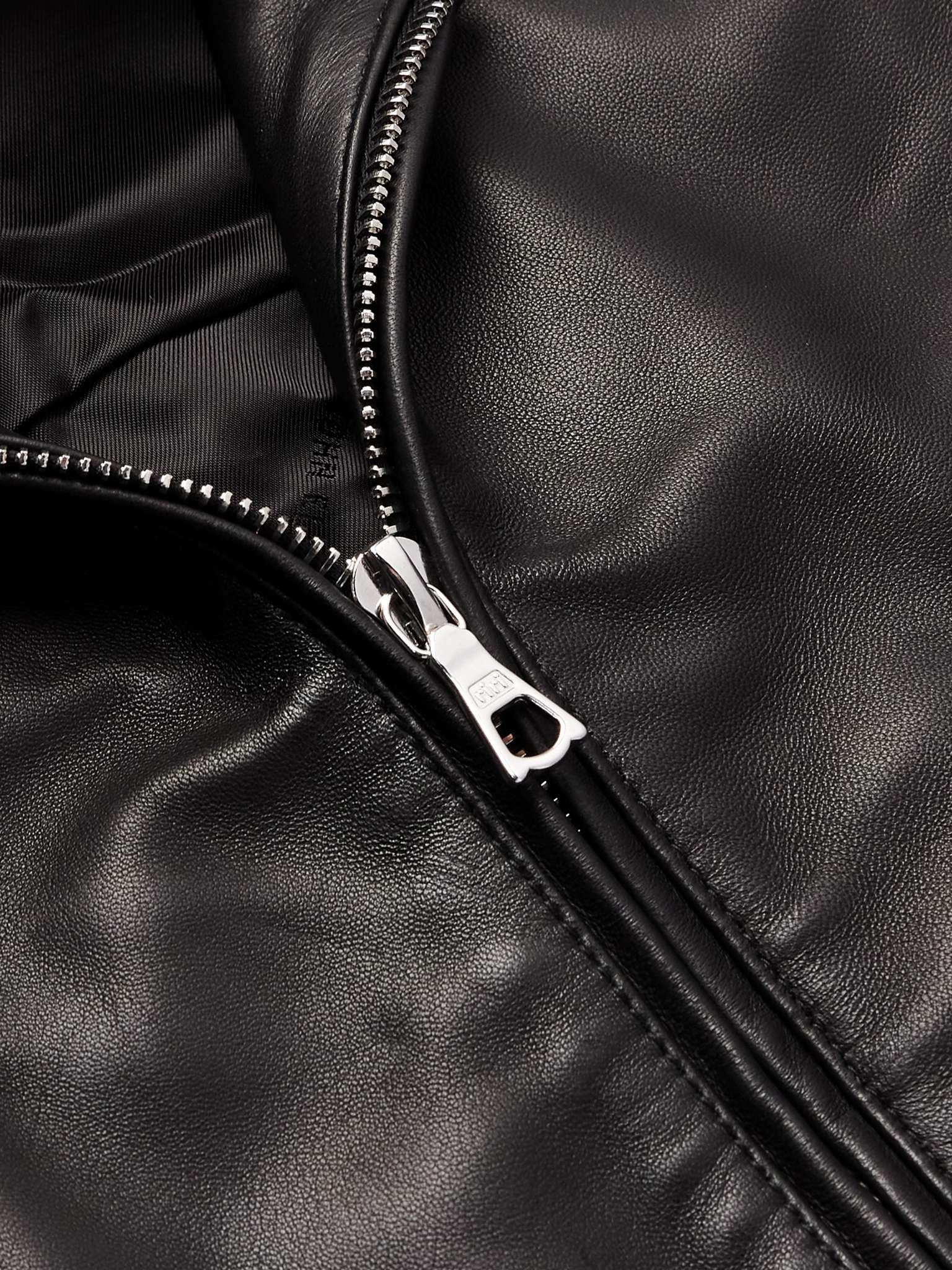 Cropped Leather Blouson Jacket - 5