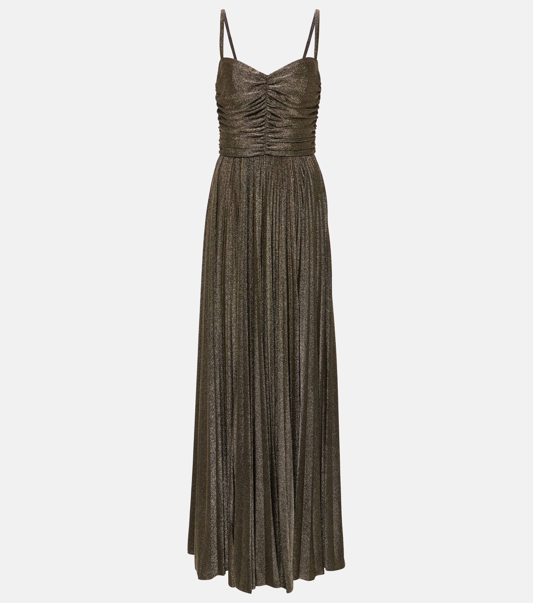 Ruched metallic gown - 1