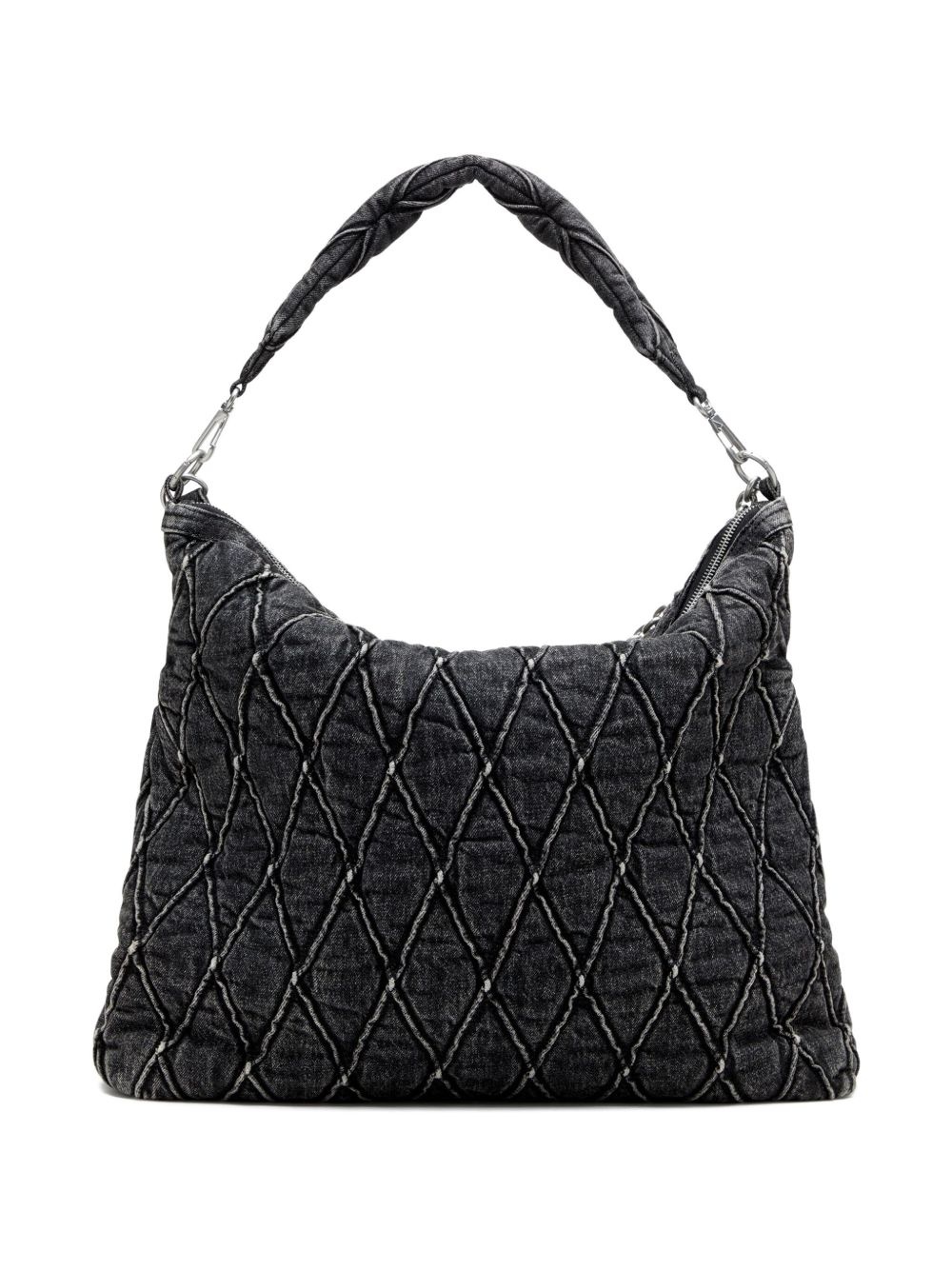 Charm-D quilted chain-embellished shoulder bag - 3