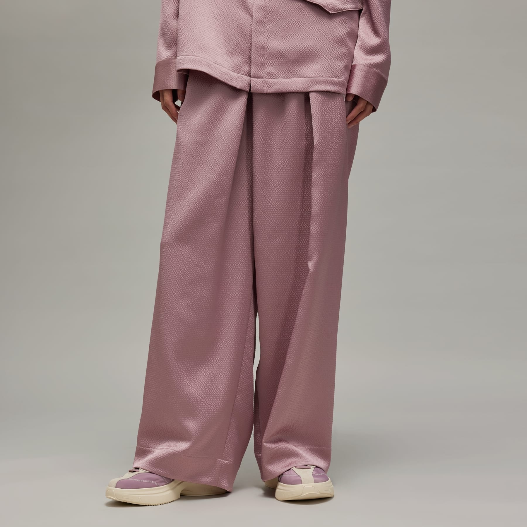 Y-3 Wide Leg Tech Seersucker Pants - 2