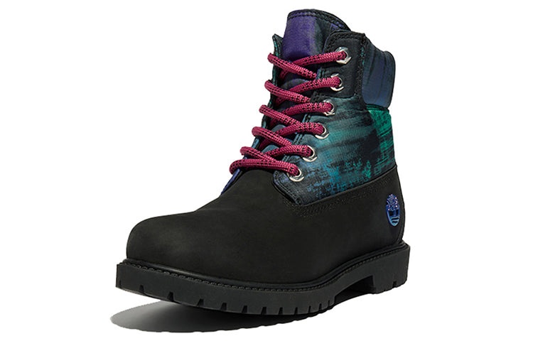 (WMNS) Timberland Heritage NL Sky 6 Inch Waterproof Boots 'Black Nubuck with Print' A2G2KW - 2
