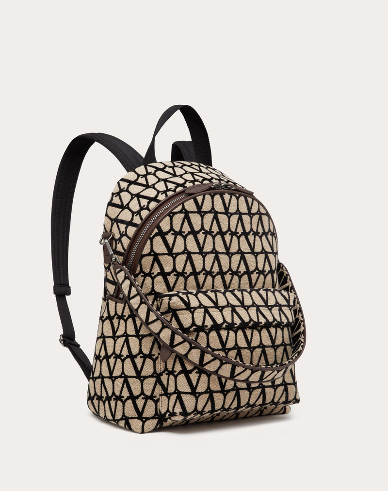 TOILE ICONOGRAPHE BACKPACK WITH LEATHER DETAILING 3