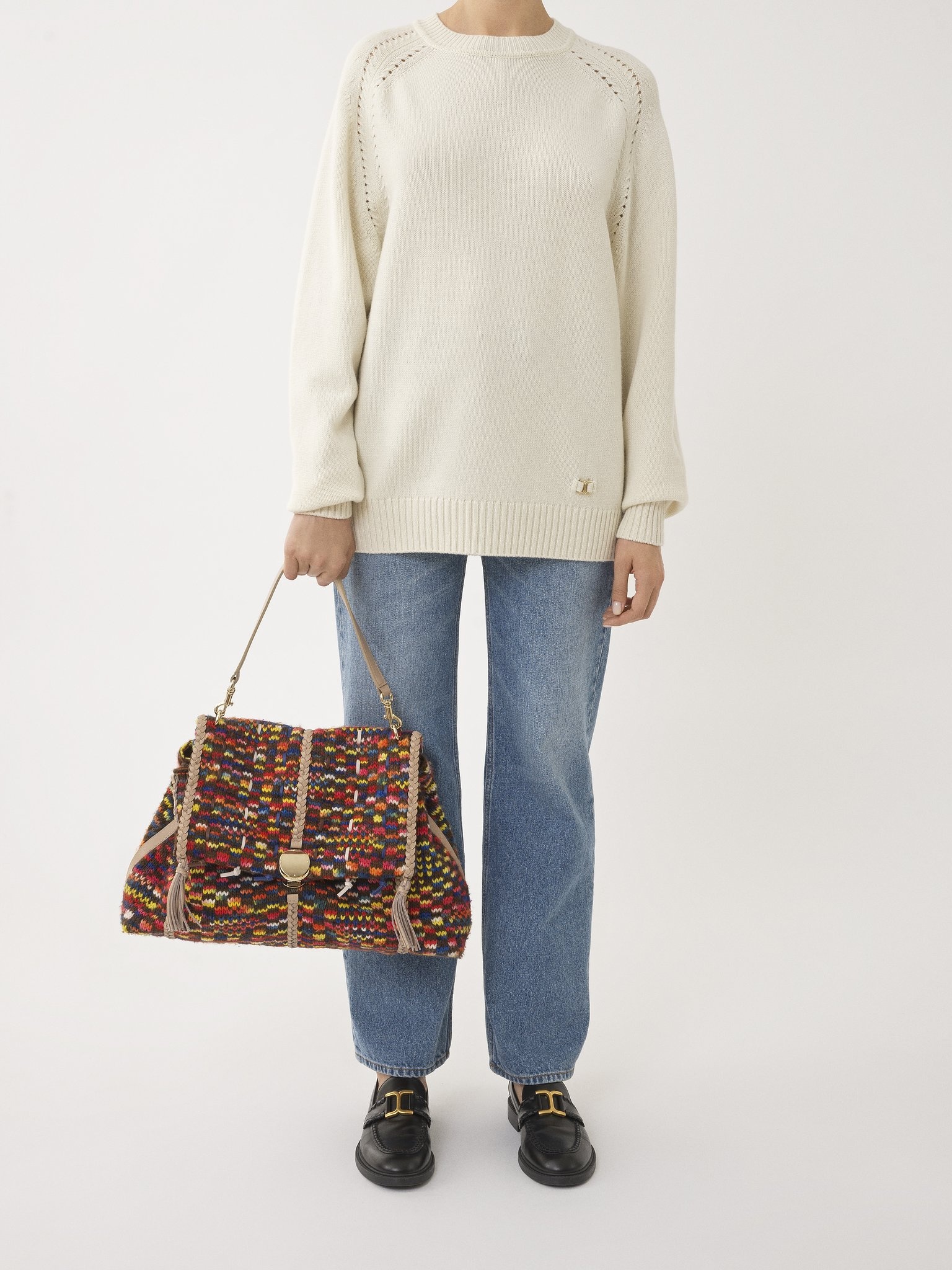 【関税&送料込】Chloe Embroidered Wool Large Penelope Should Chloé PENELOPE LARGE SOFT SHOULDER BAG | REVERSIBLE
