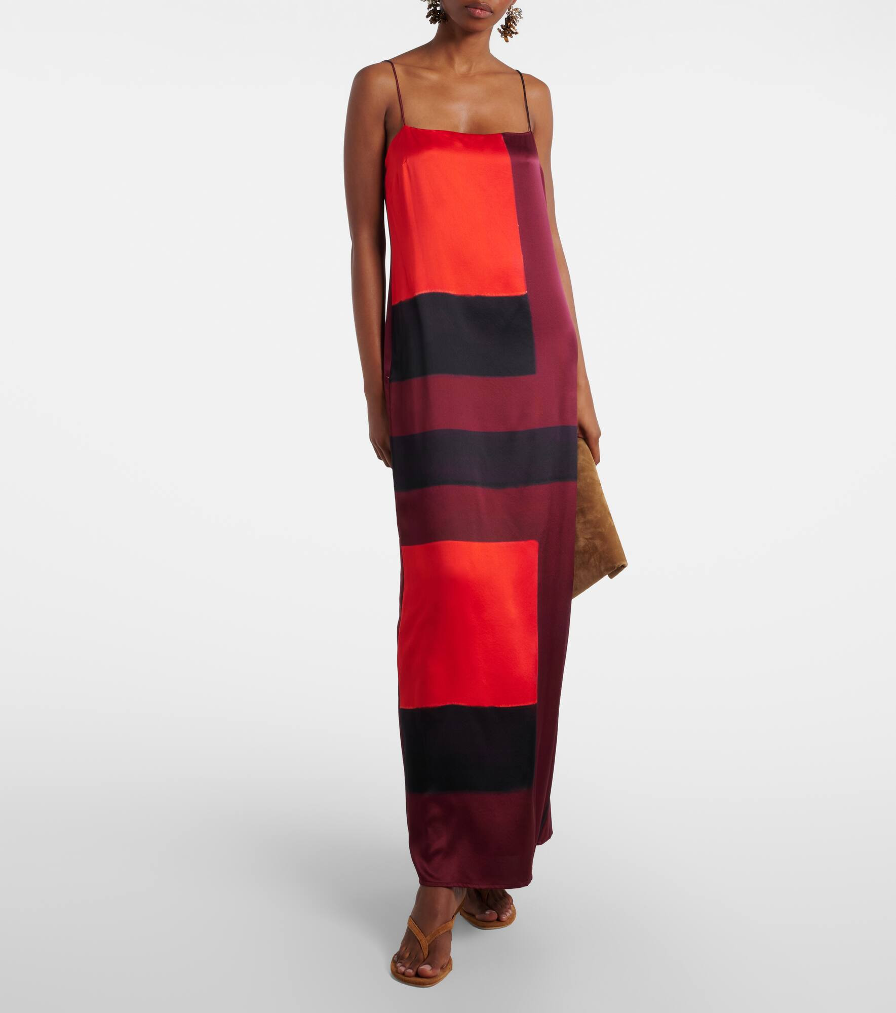 Mae printed silk-blend maxi dress - 2
