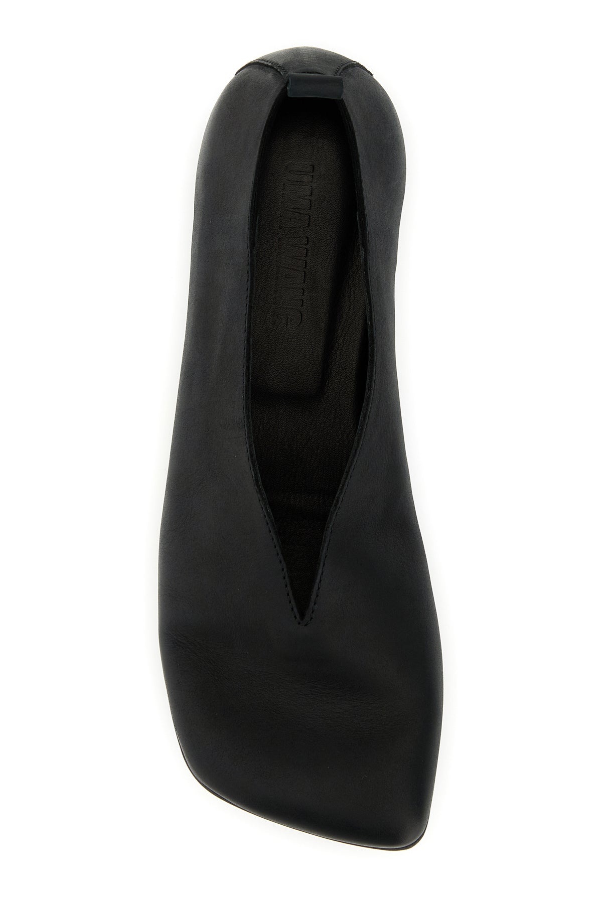 Black leather Stone ballerinas - 4