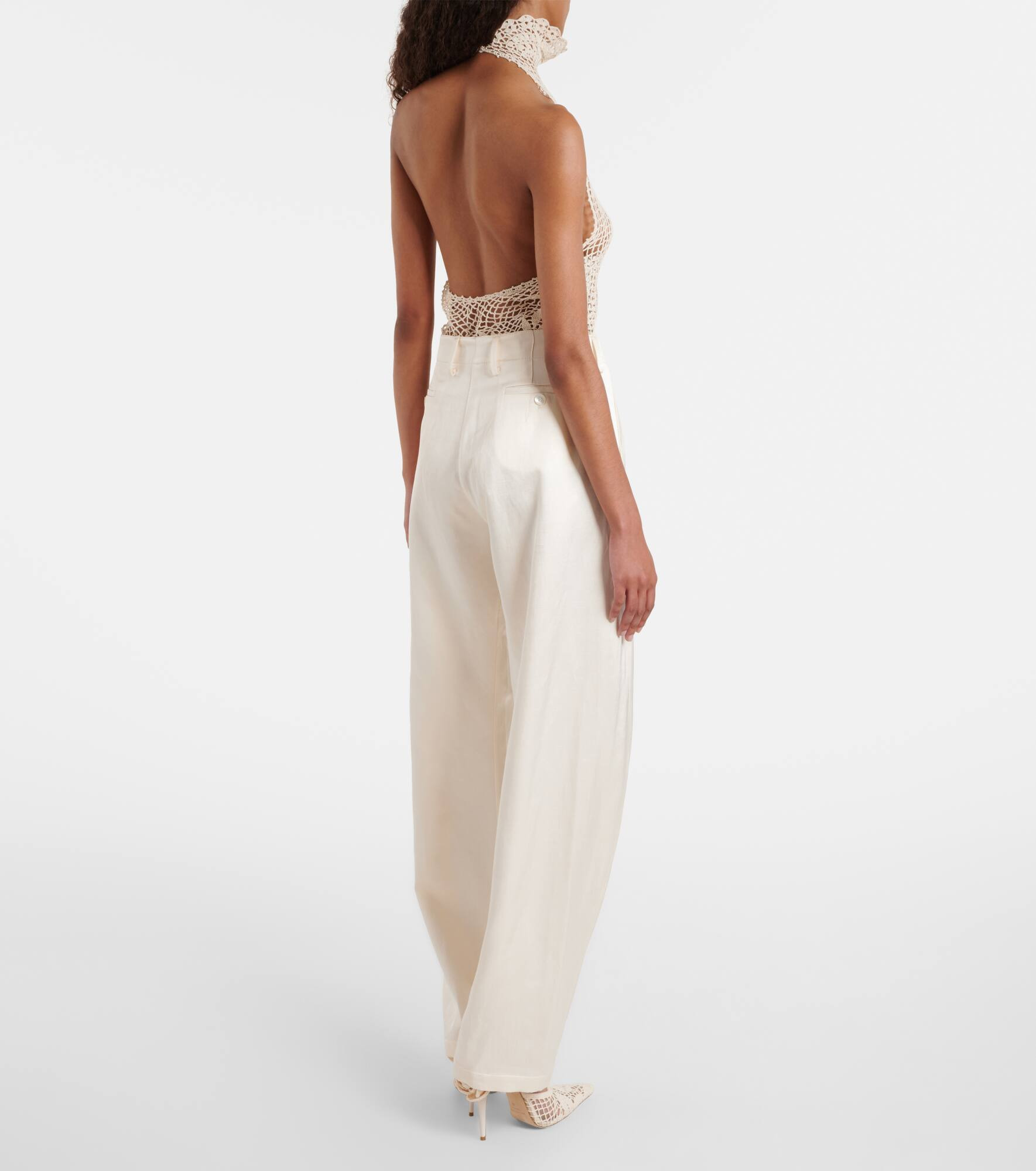 Cotton-blend barrel pants - 3