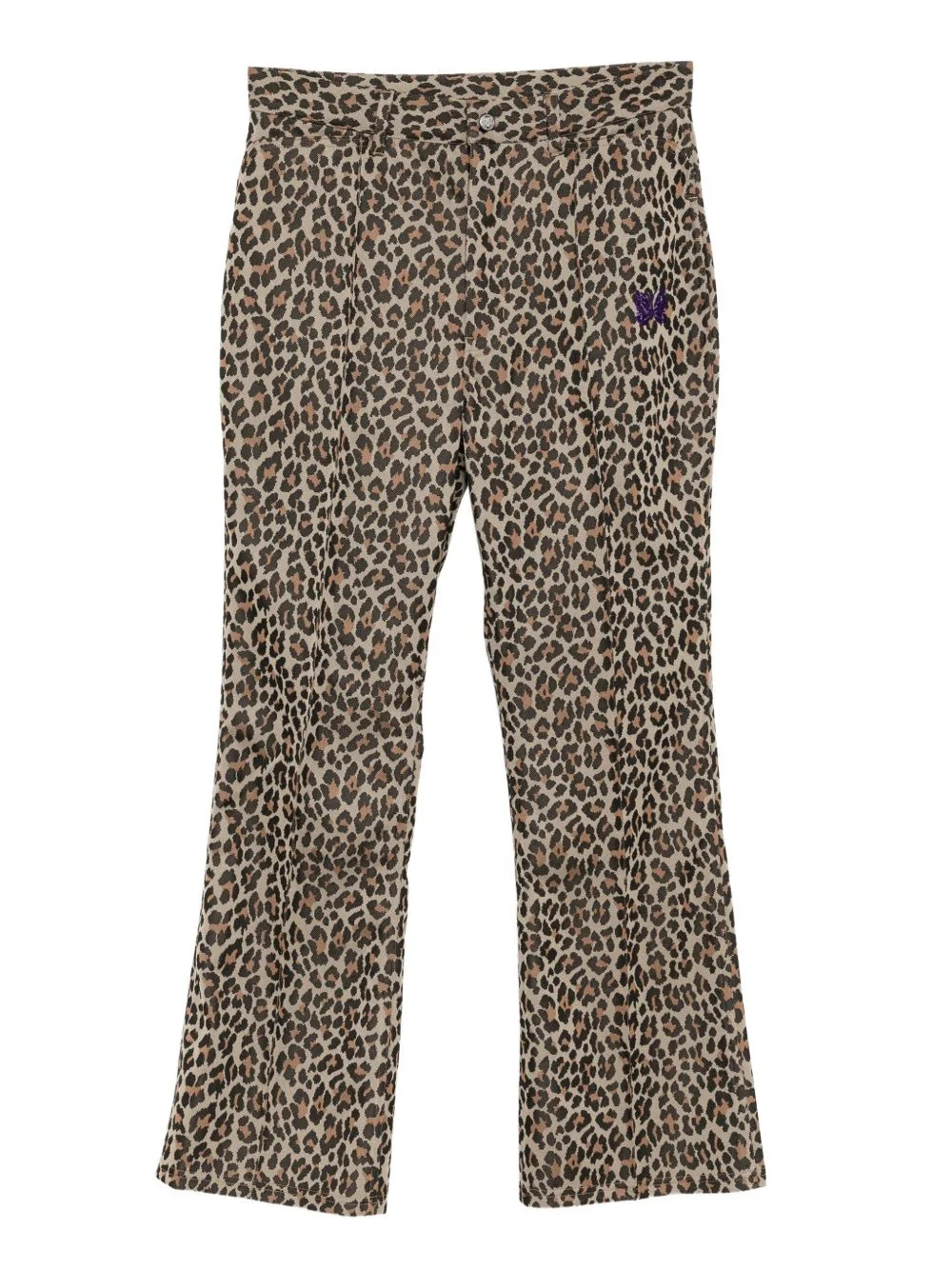 leopard-print trousers - 1