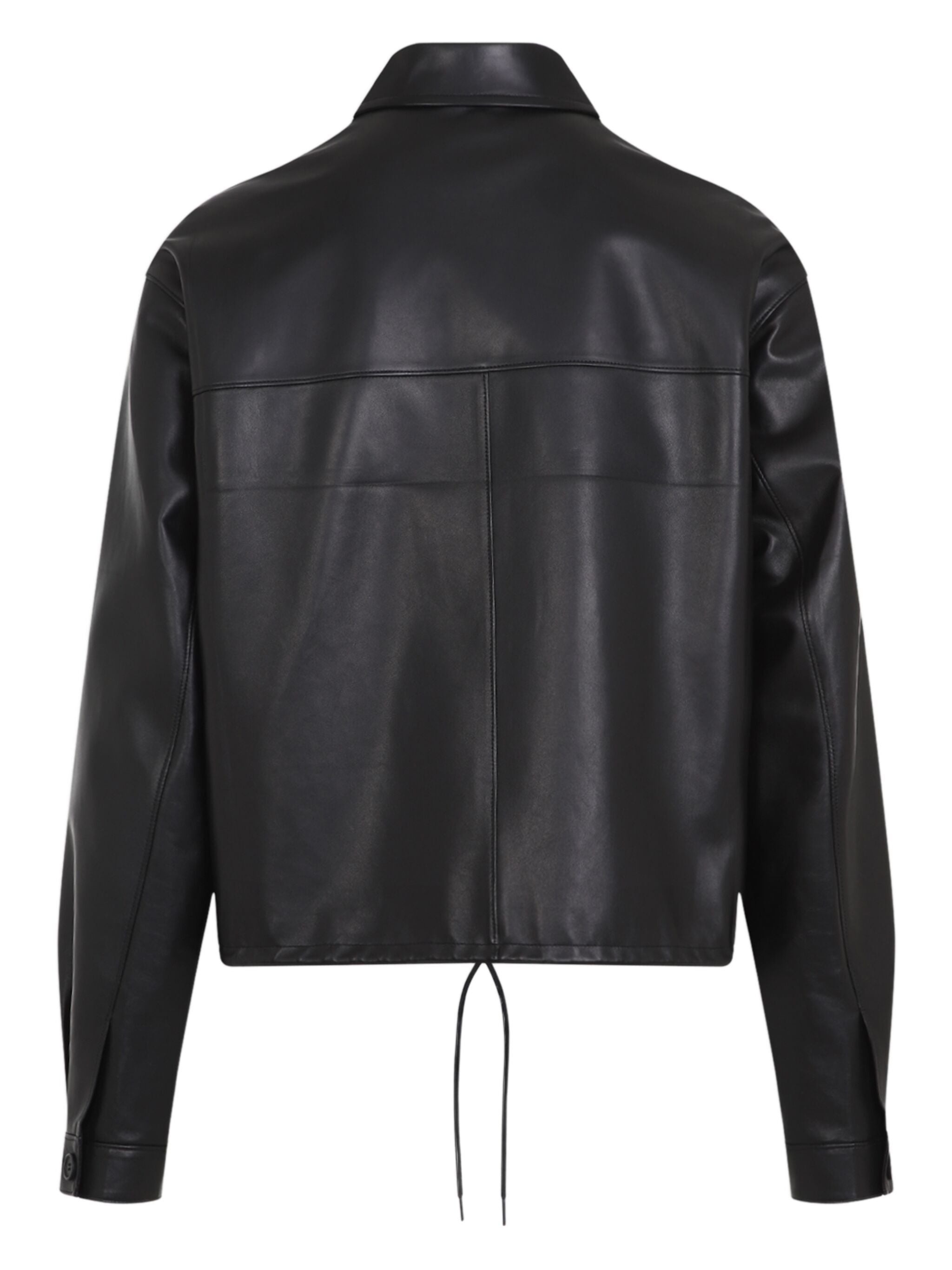 Triangle-logo Leather Jacket - 2