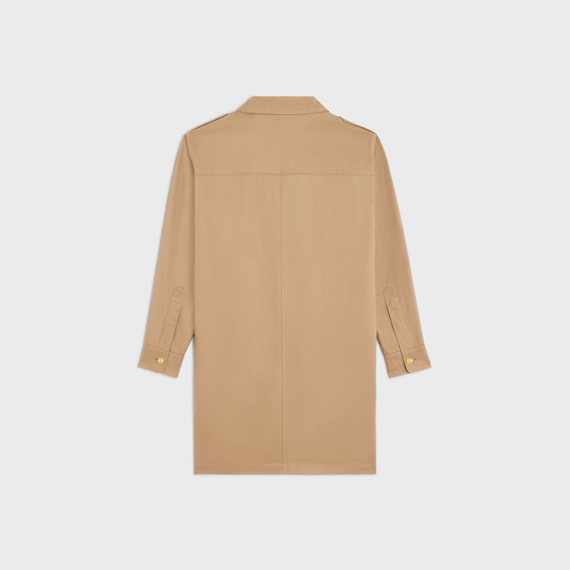 CELINE saharienne mini dress in cotton linen outlook
