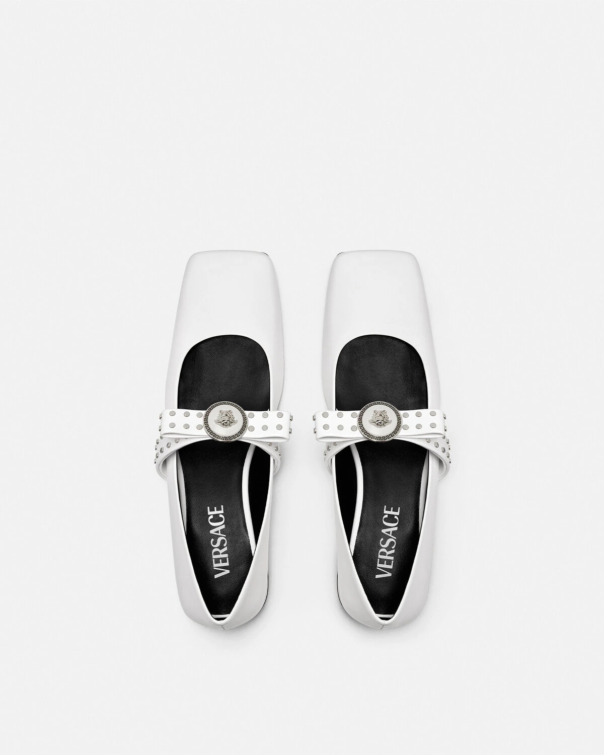 Gianni Ribbon Studded Ballerinas - 4