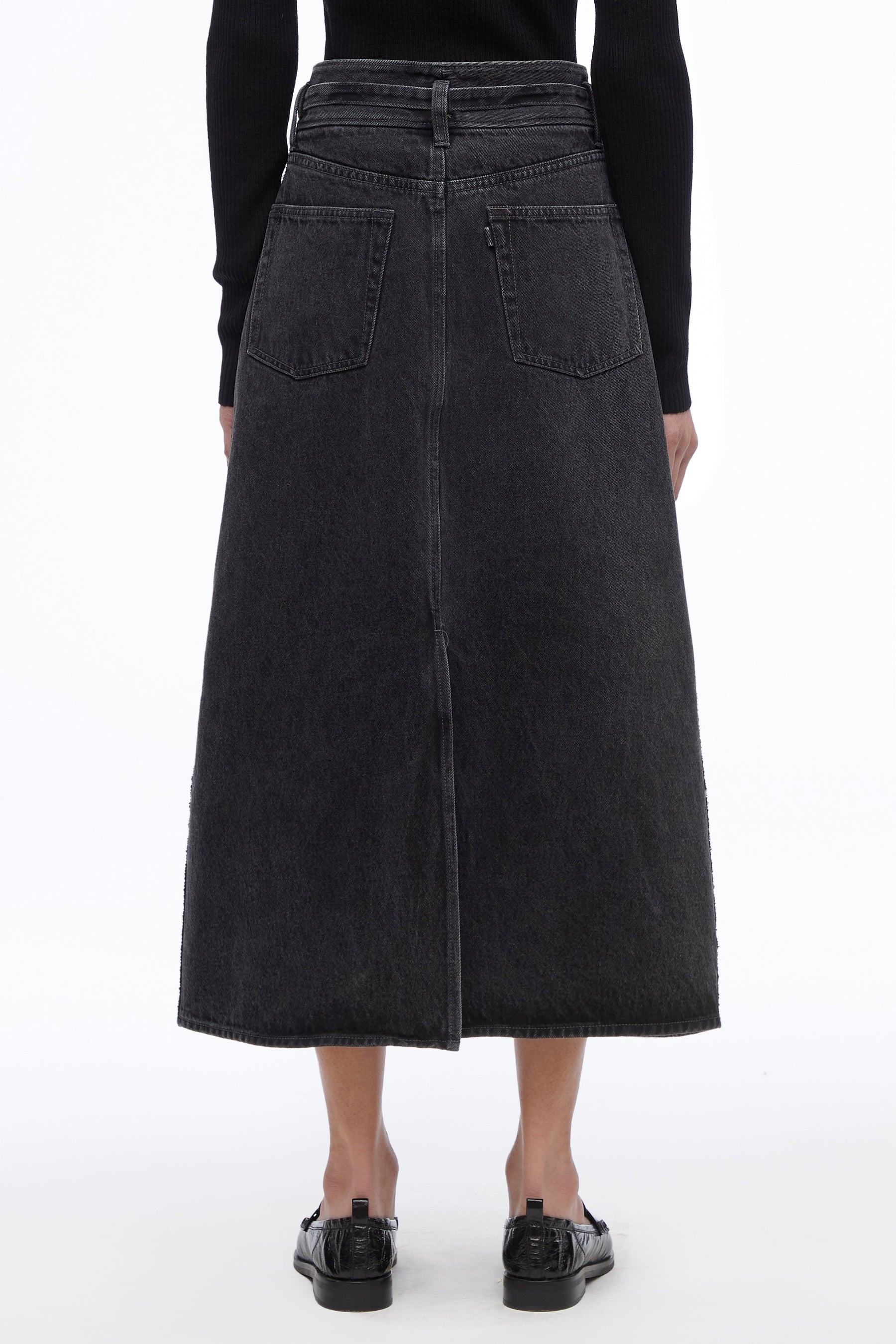 Denim A-Line Skirt - 4