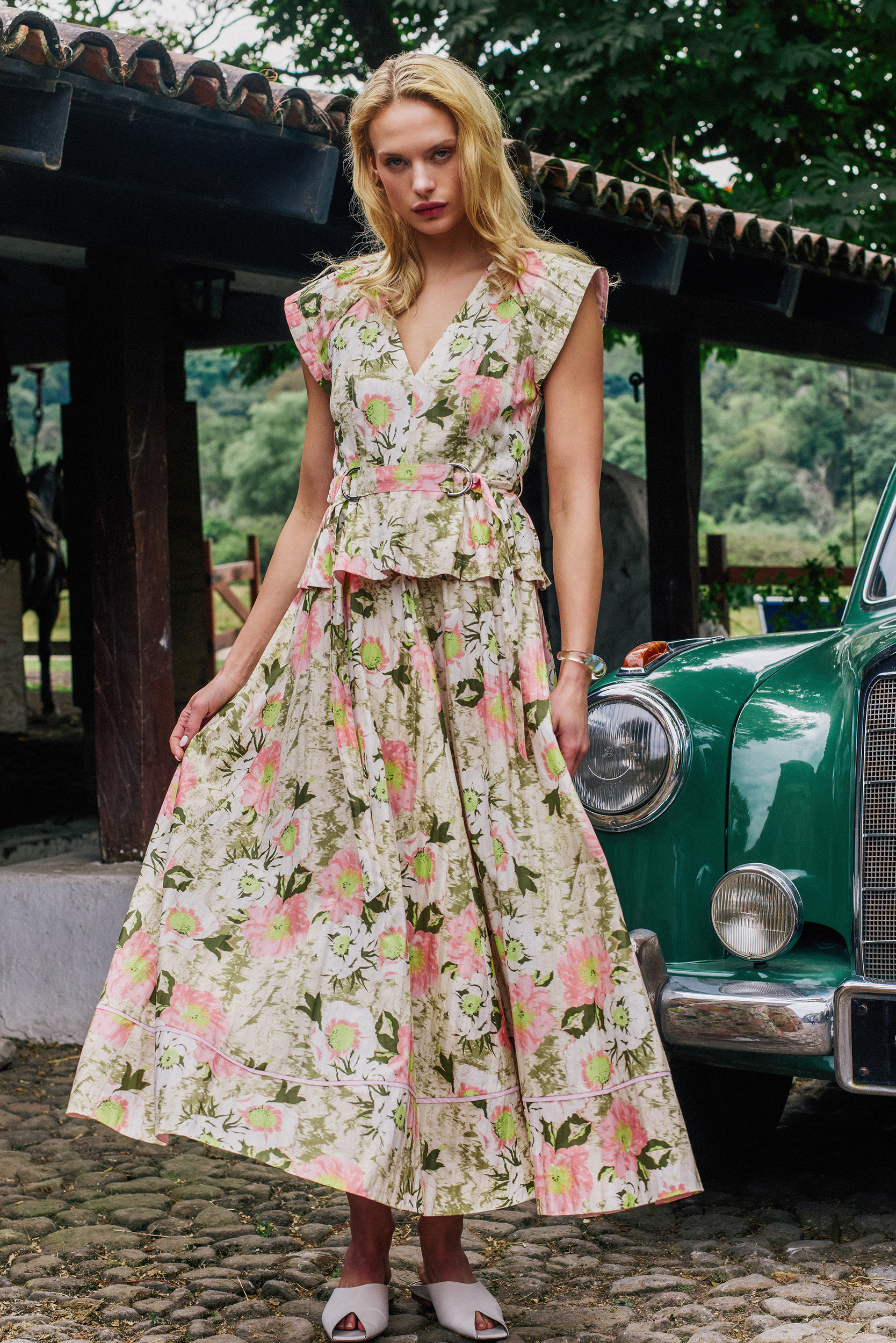 VICTORIA BELTED MAXI DRESS - 2