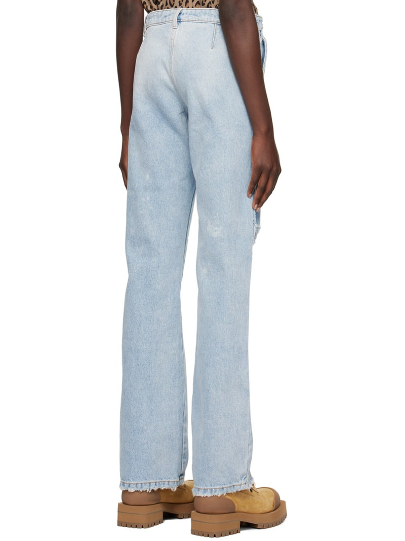Blue Straight-Leg Jeans 3