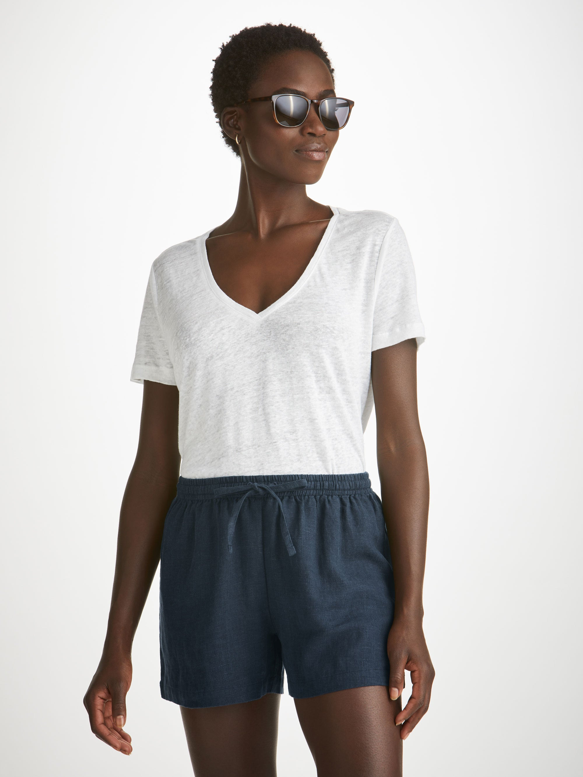Women's Shorts Vienna Linen Navy - 2