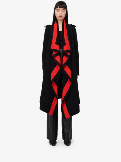 Alexander McQueen Women's Knitted Outerwear Cardigan in Black/red outlook