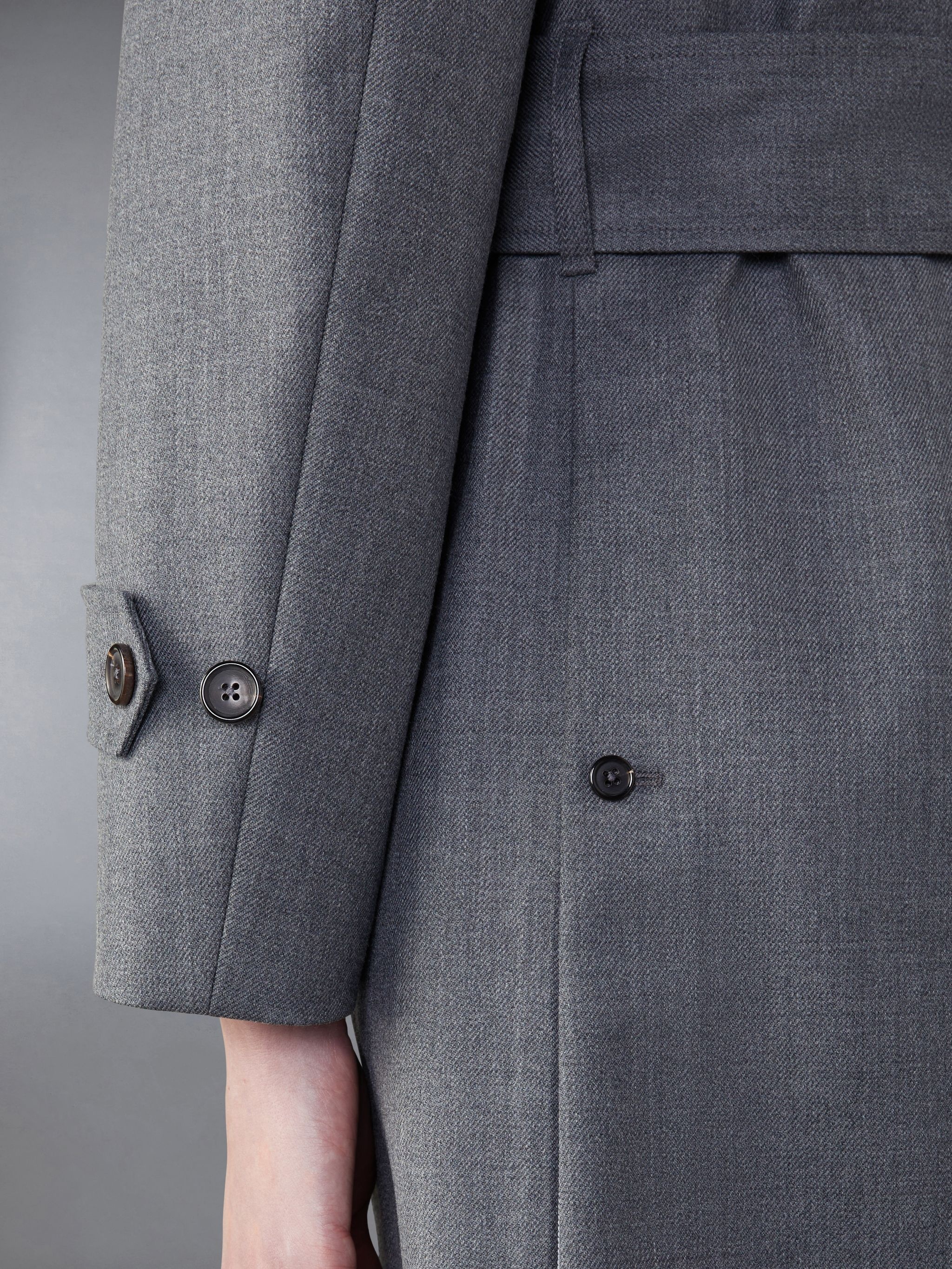 Wool Twill Unconstructed Trench Coat - 8