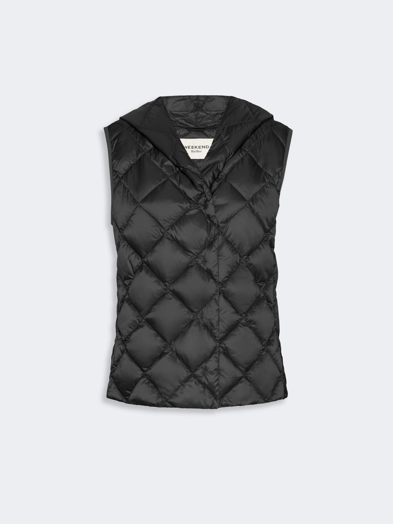 GIOCHI Water-repellent plain-weave fabric padded gilet - BLACK 1