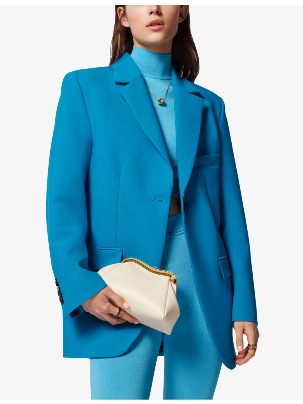 Serpentine leather clutch bag - 2