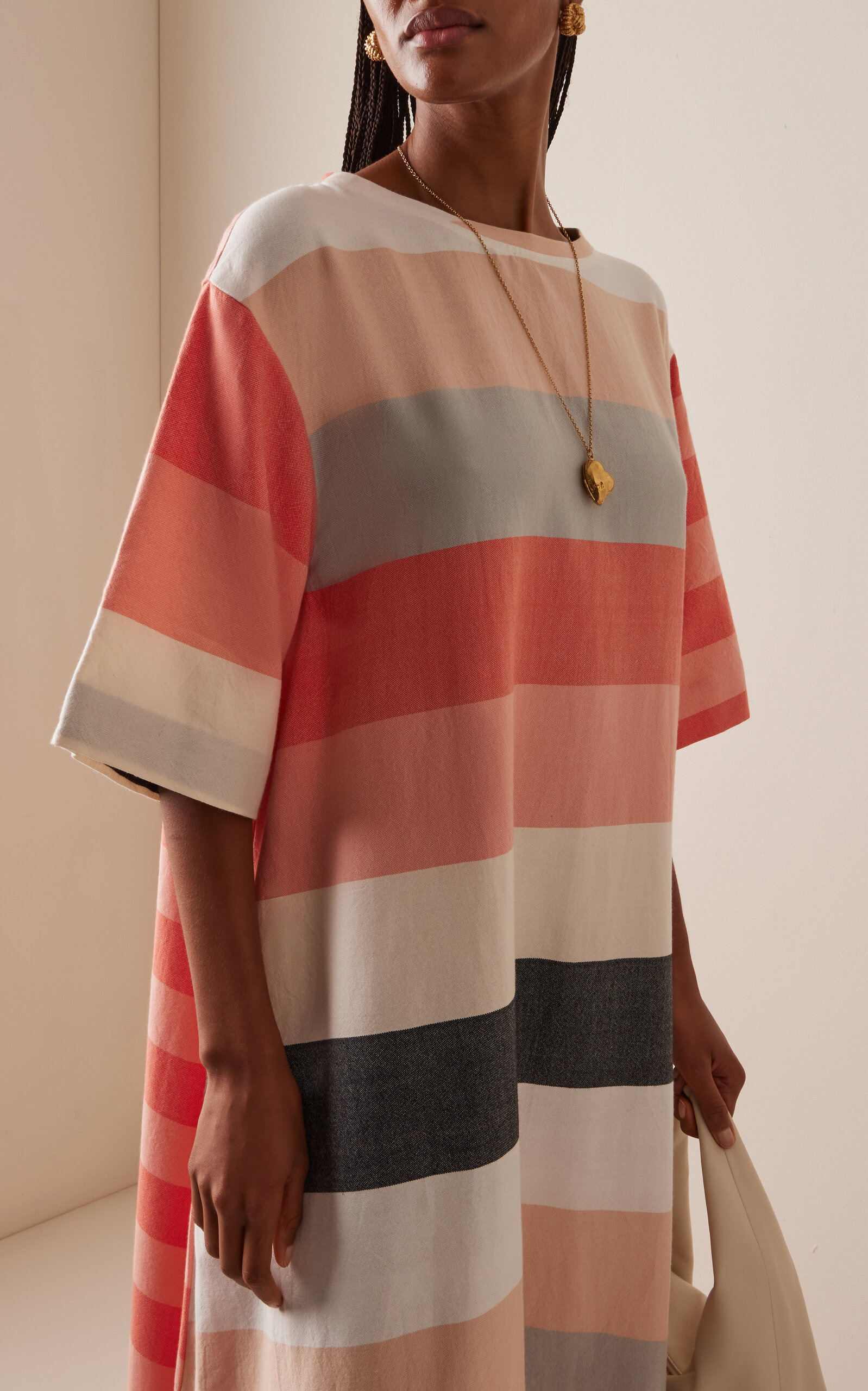 The Striped Cotton T-Shirt Dress multi - 3