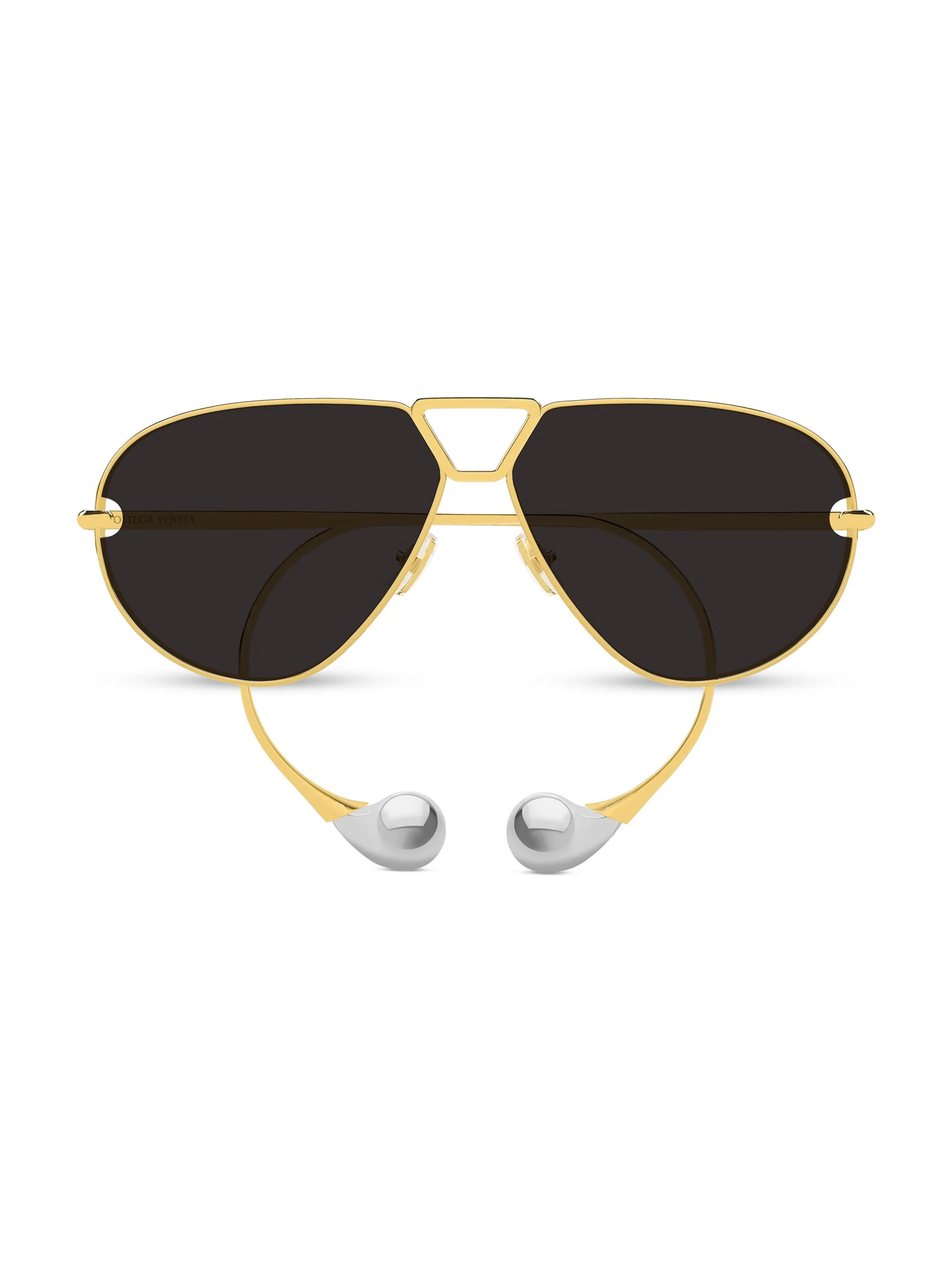 Women's Drop 64MM Aviator Sunglasses - Gold Black - 1
