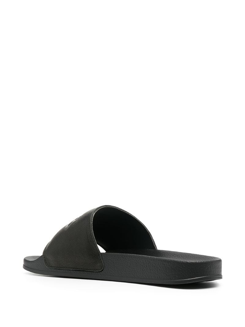 logo-debossed open-toe slides - 6