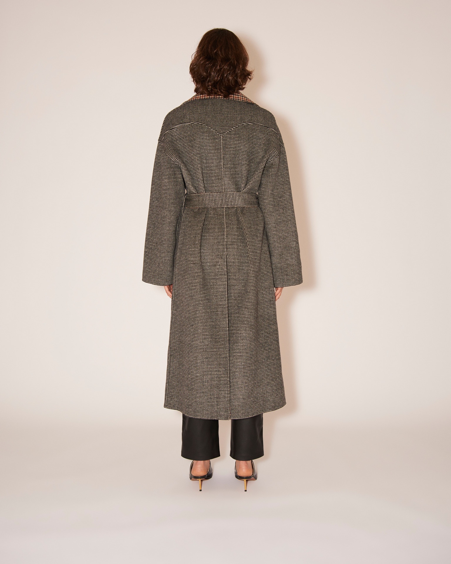 ALAMO - Reversible oversized robe coat - Check - 6