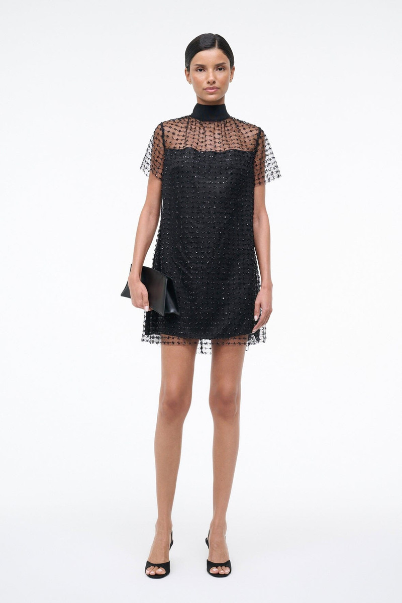 STAUD MINI ILANA DRESS STARDUST ONYX 1