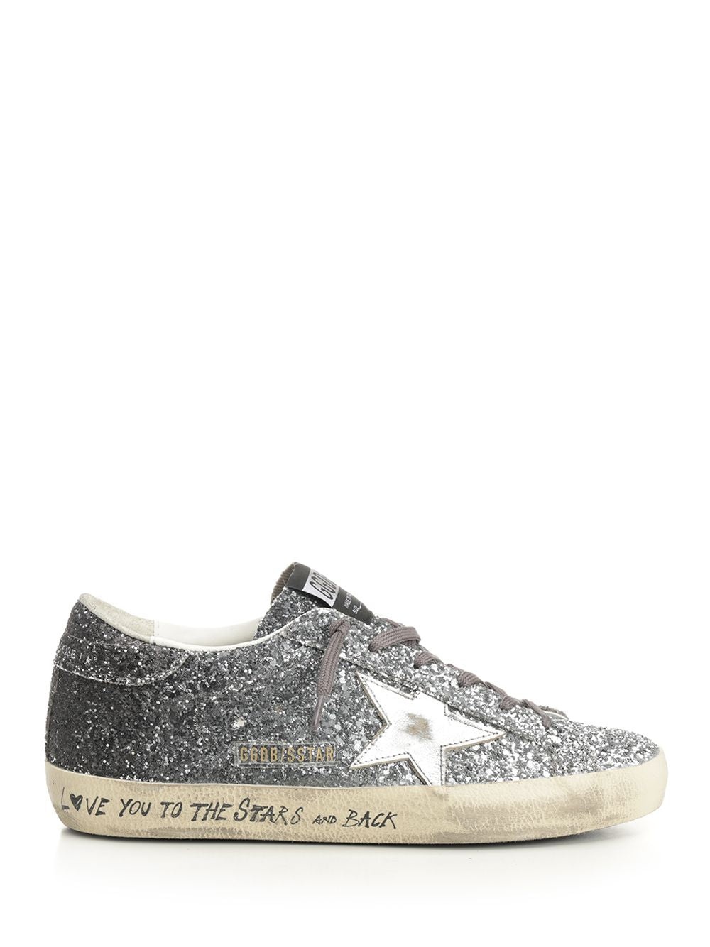 Super-Star Classic With List Glitter Upper Toe Tongue And Heel Laminated Star Sneakers Grey - 1