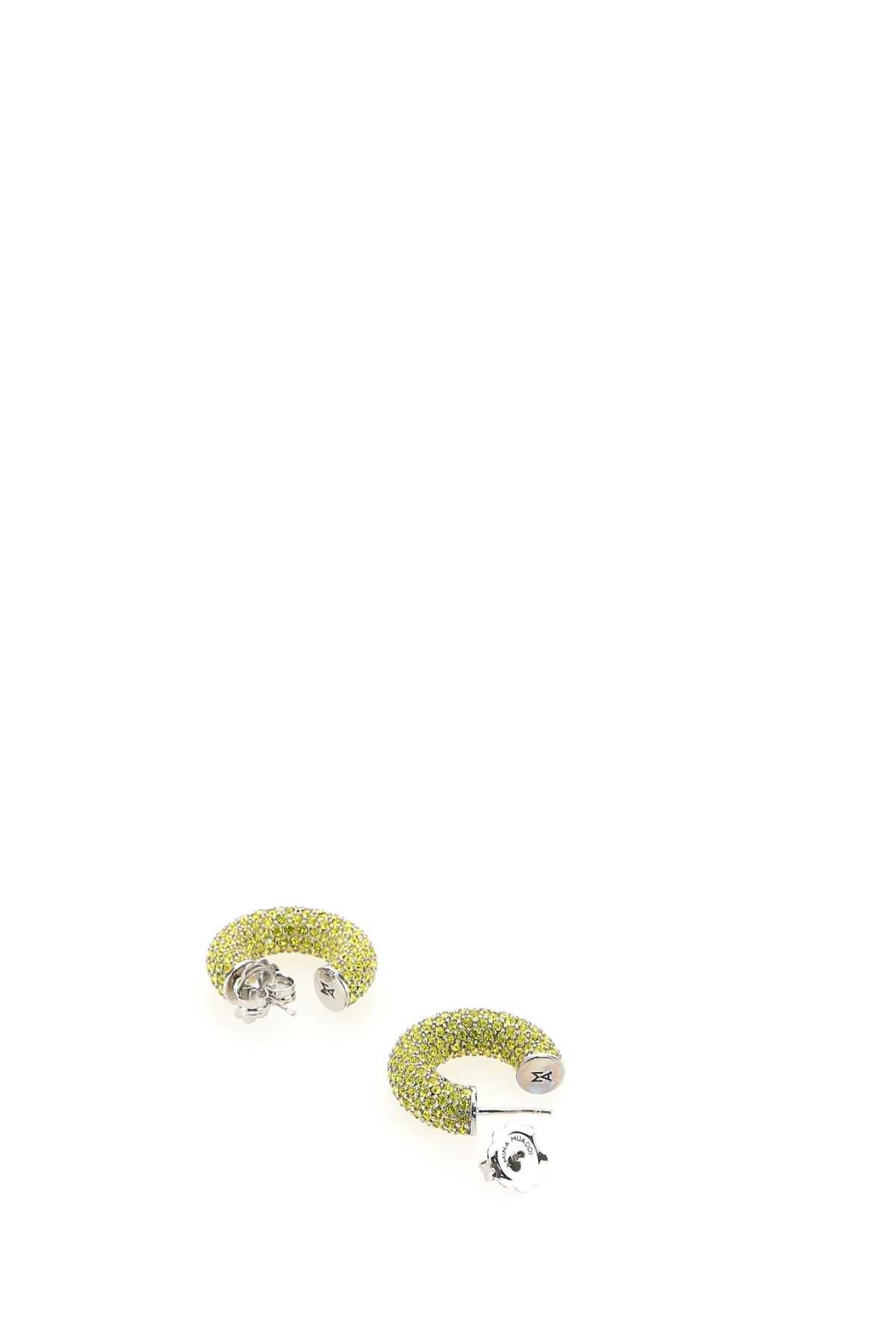 Amina Muaddi Women Embellished Metal Mini Cameron Earrings - 3