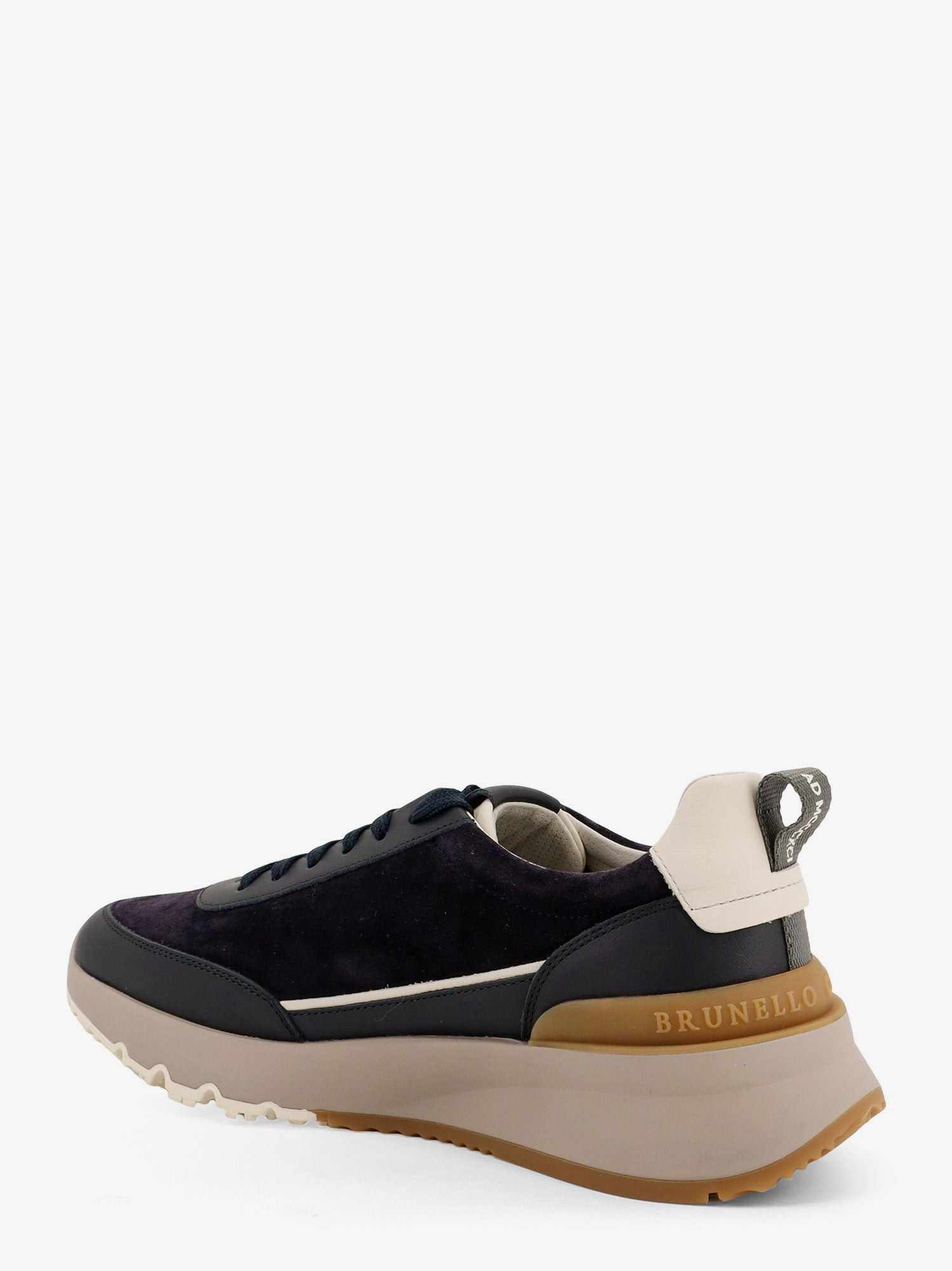 Brunello Cucinelli Low-Top Suede Sneakers With Leather Inserts - 3