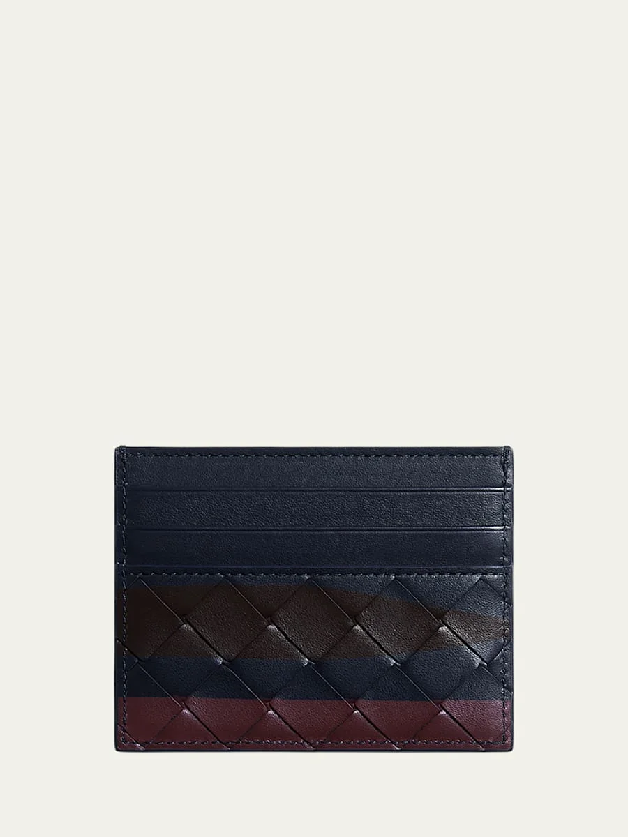 Men's Intrecciato Airbrushed Card Holder - 1