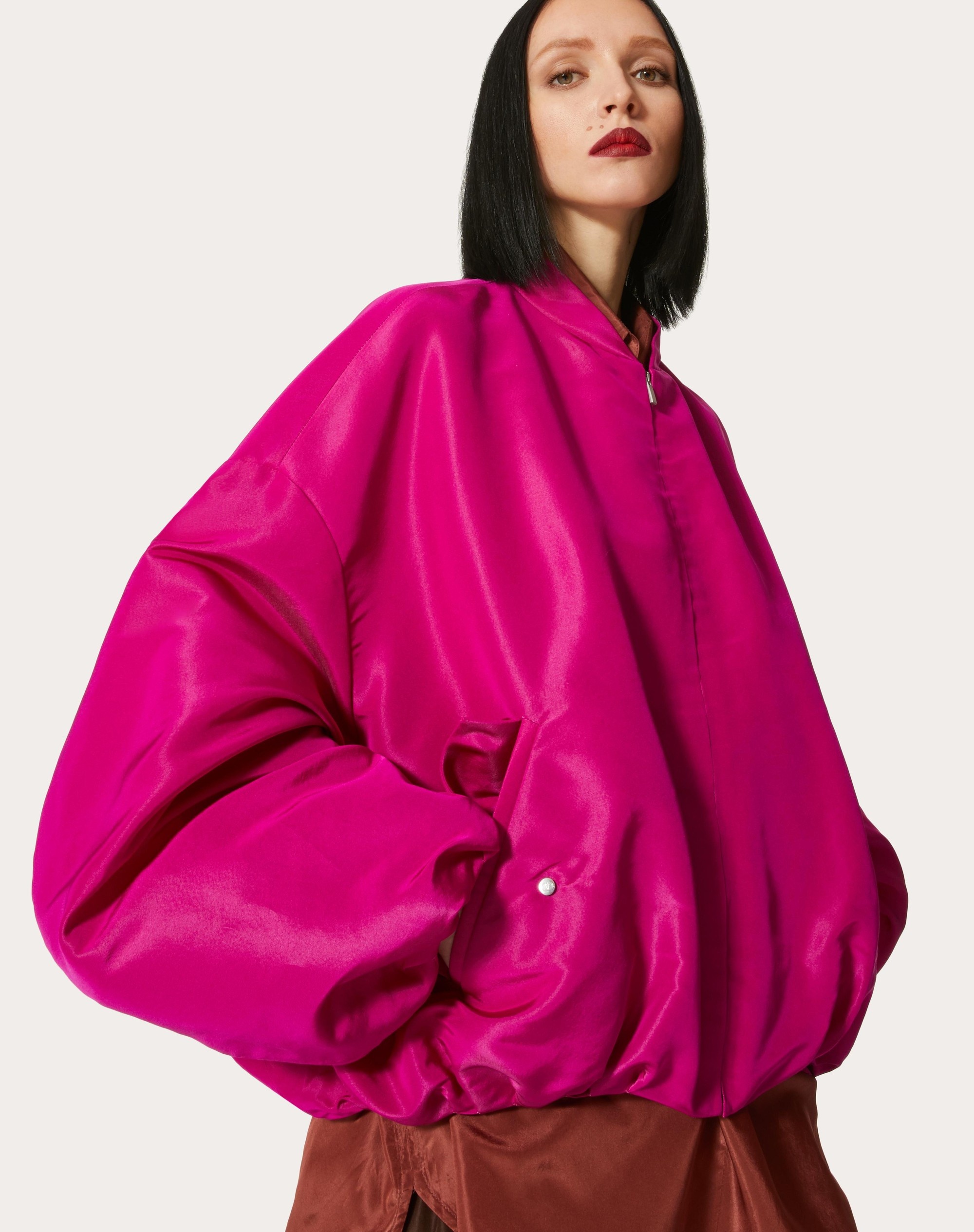 PADDED FAILLE BOMBER JACKET - 5