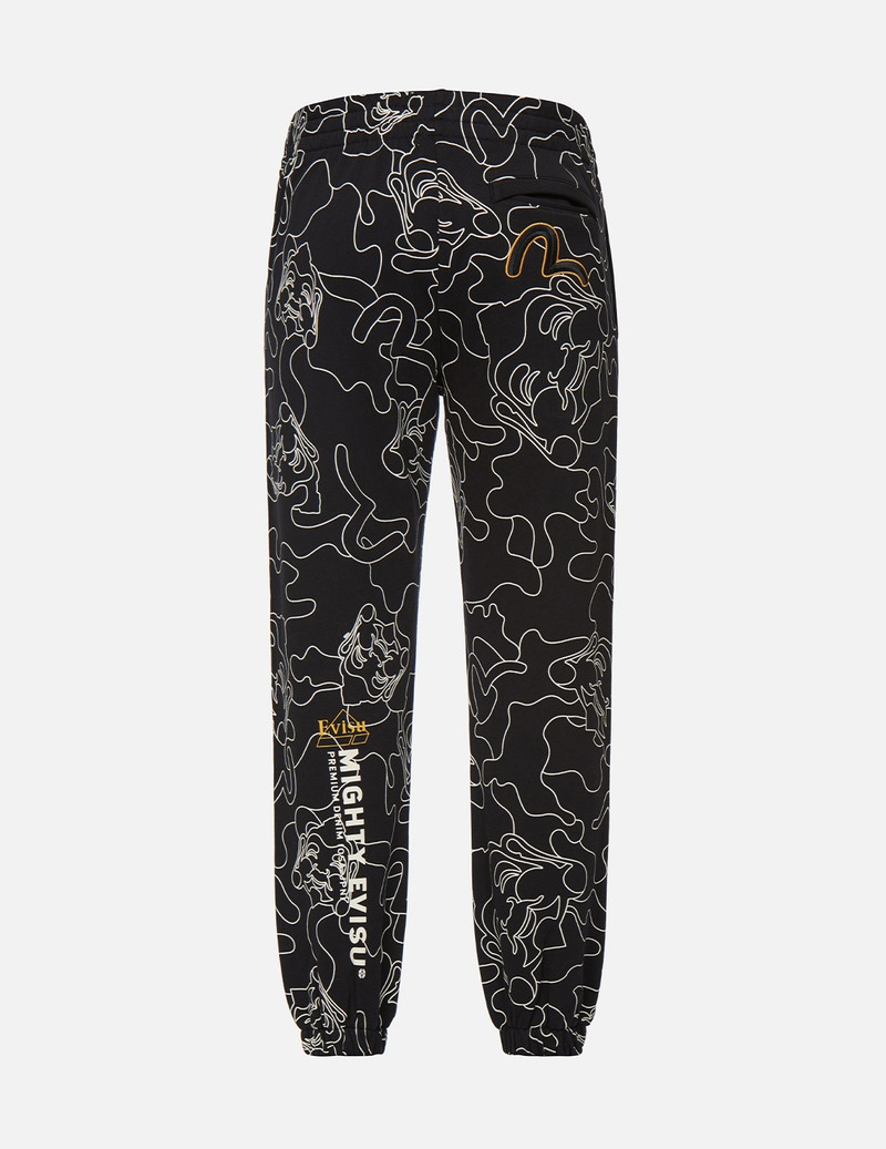 EVISU ALLOVER LINEAR CAMOUFLAGE PRINT SWEATPANTS outlook