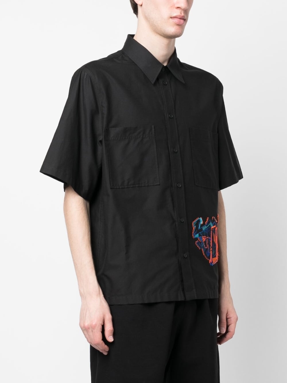 EMBROIDERED-DESIGN SHORT-SLEEVE SHIRT - 5