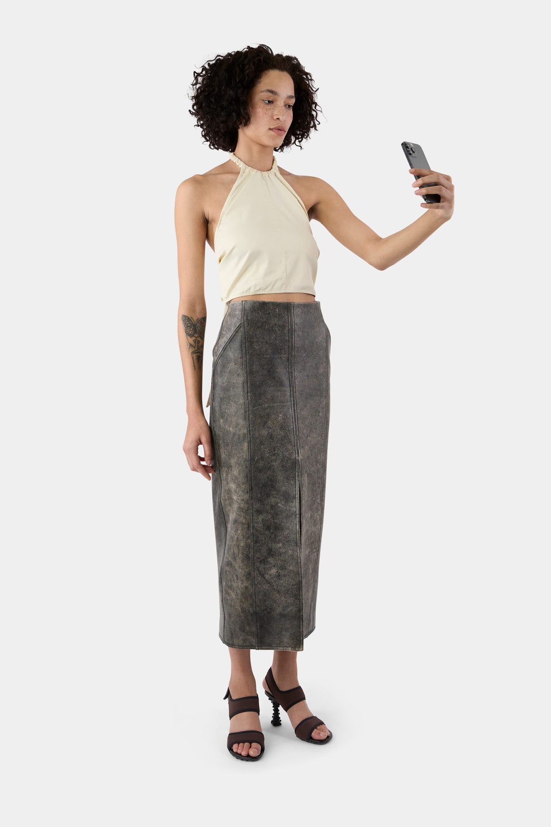 TRIANGLE TOP / light cream - 2