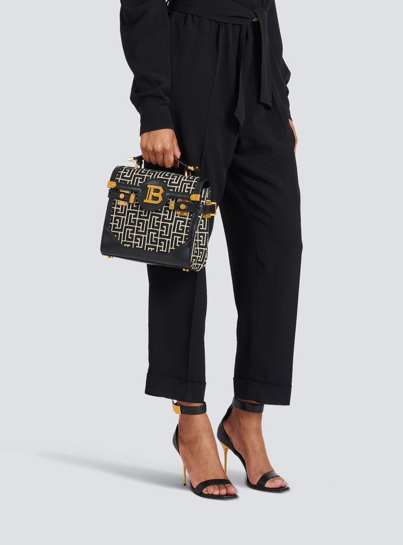 Bicolor jacquard B-Buzz 23 bag with black leather panel 9