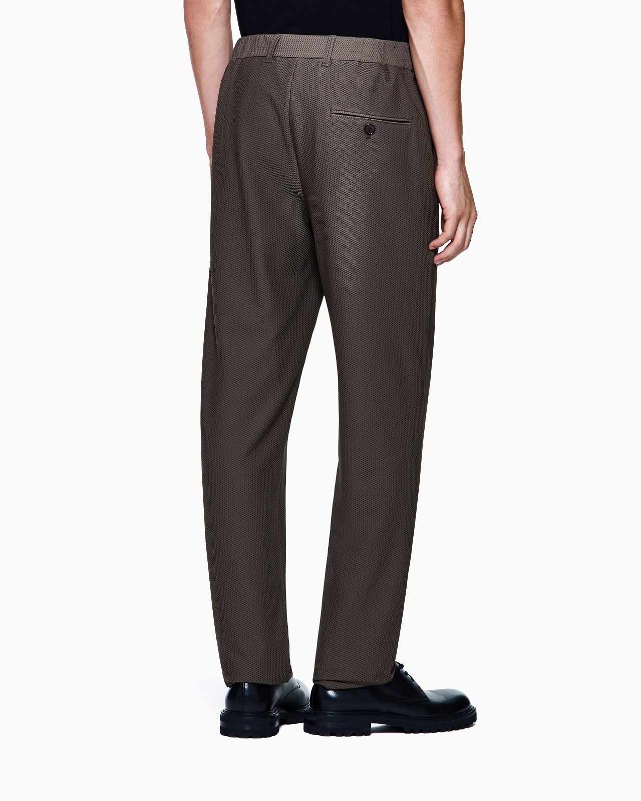 TECHNICAL WAFFLE FLAT-FRONT TROUSERS - 3